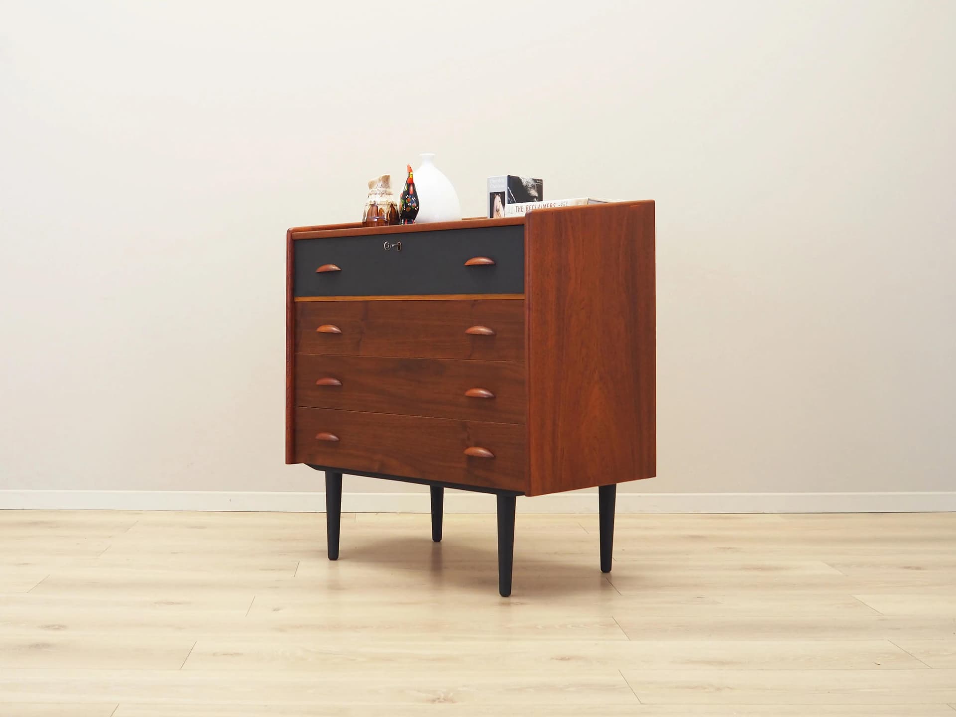Dressing Table, teak, black legs, Denmark, 1970s - 20169
