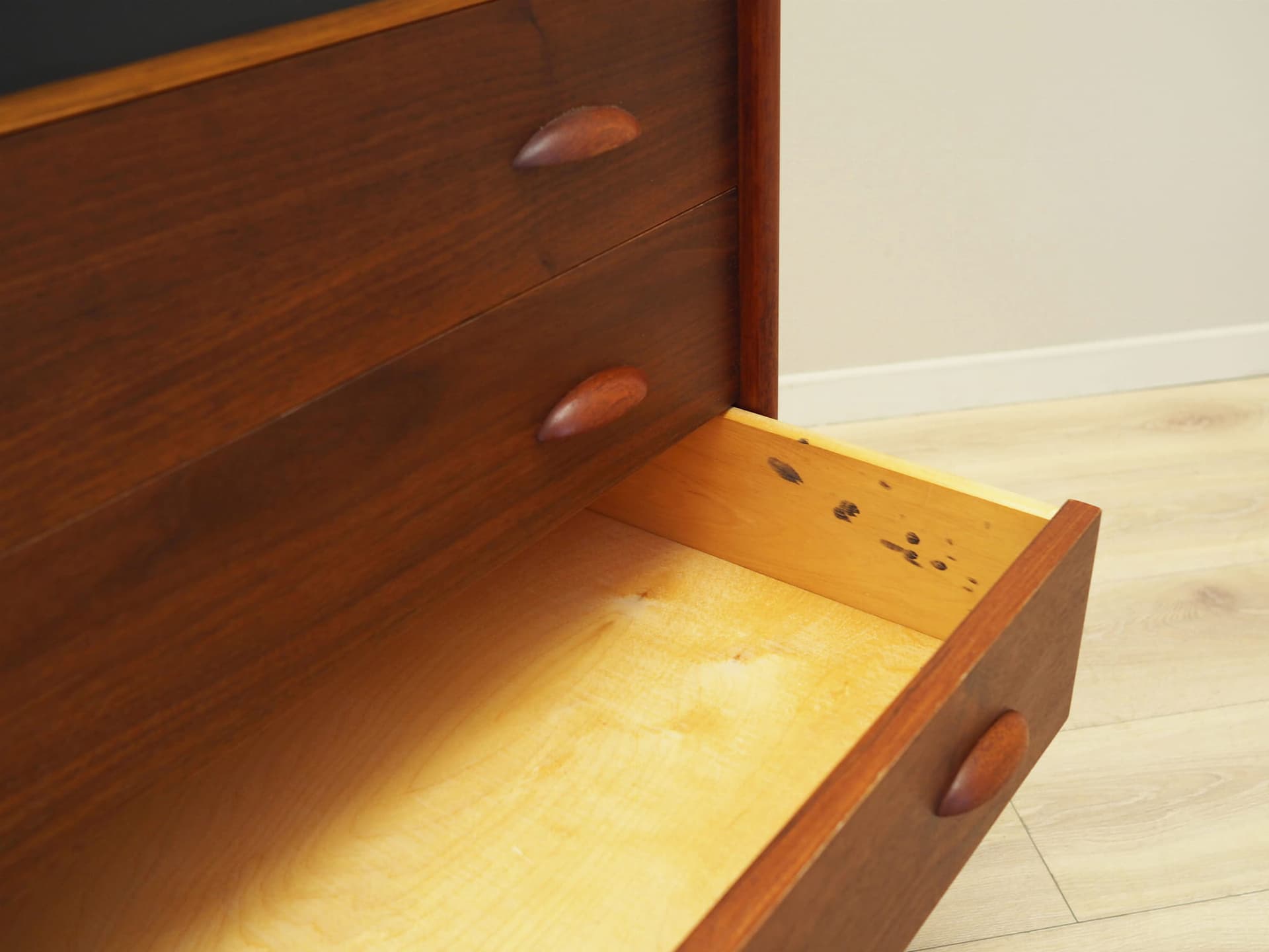 Dressing Table, teak, black legs, Denmark, 1970s - 75884