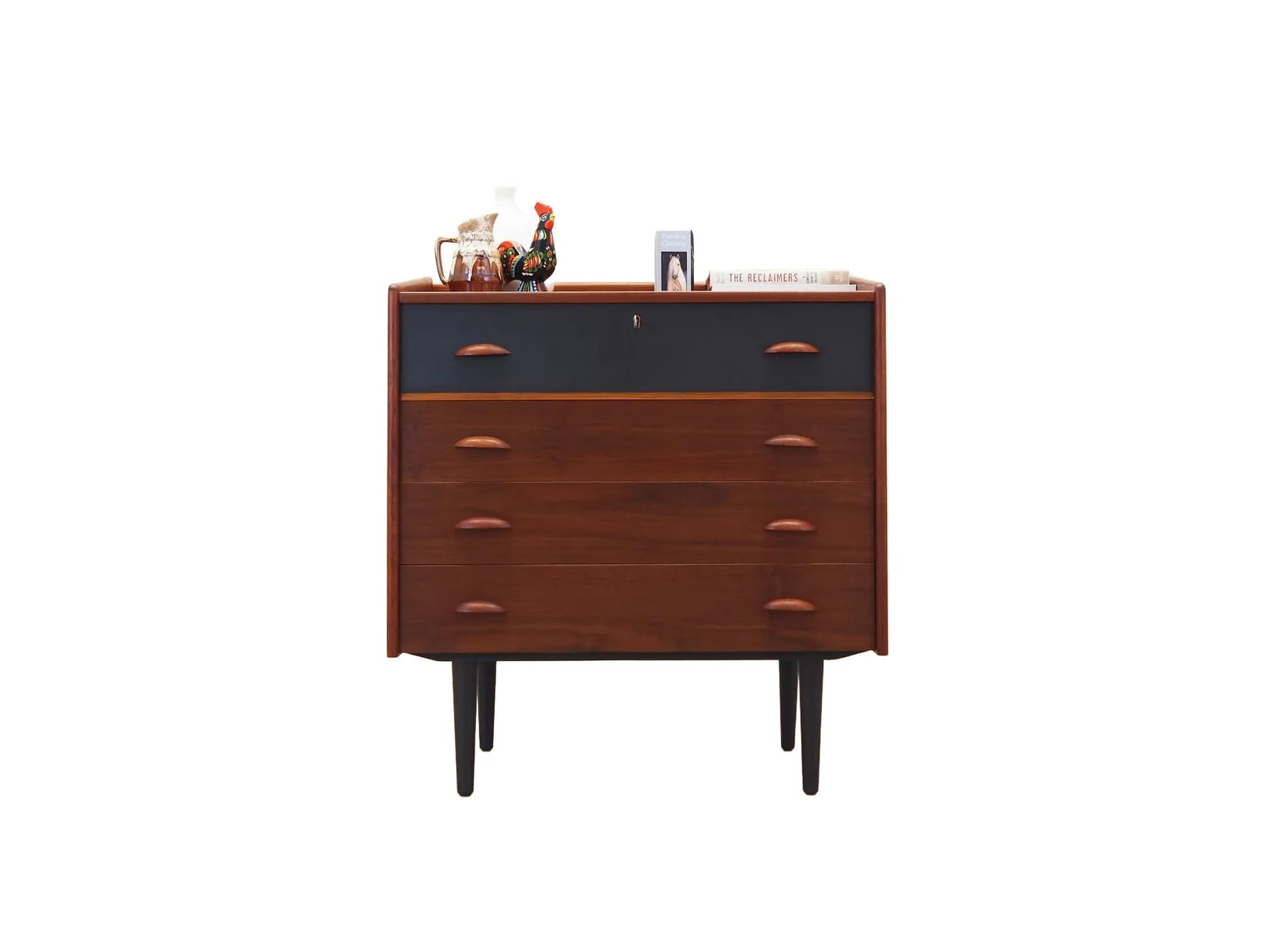 Dressing Table, teak, black legs, Denmark, 1970s