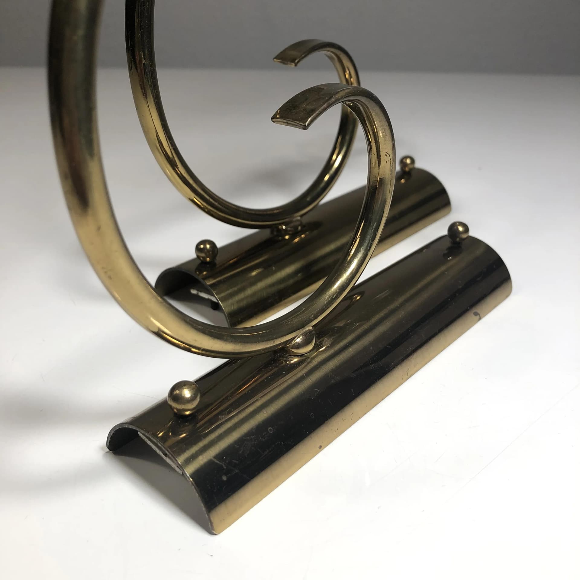 Pair of wall sconces, golden brass, Germany, 1960s. - 20211