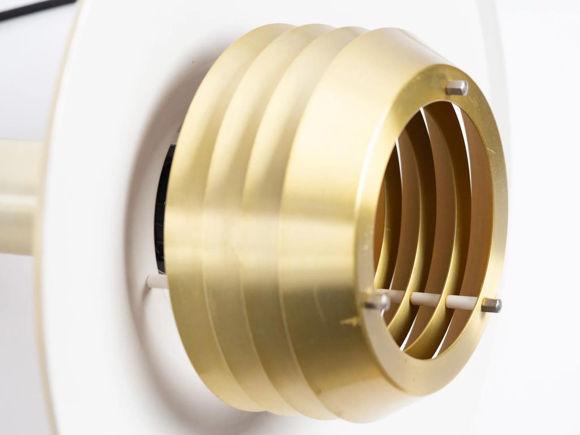 Golden Aluminum Pendant Lamp, Denmark, 1960s - 20572