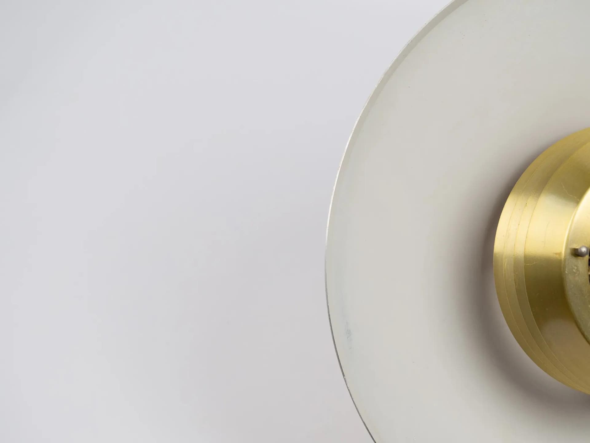 Golden Aluminum Pendant Lamp, Denmark, 1960s - 20571