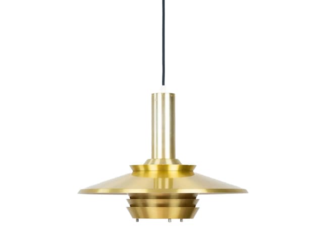 Golden Aluminum Pendant Lamp, Denmark, 1960s - DIMENSION