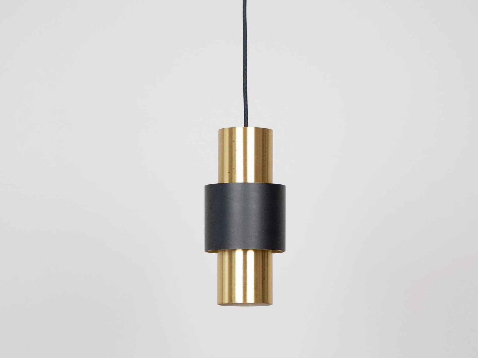 Czarno-złote lampy wiszące Etna, proj. J. Hammerborg dla Fog & Mørup, Dania, lata 60. - 20518