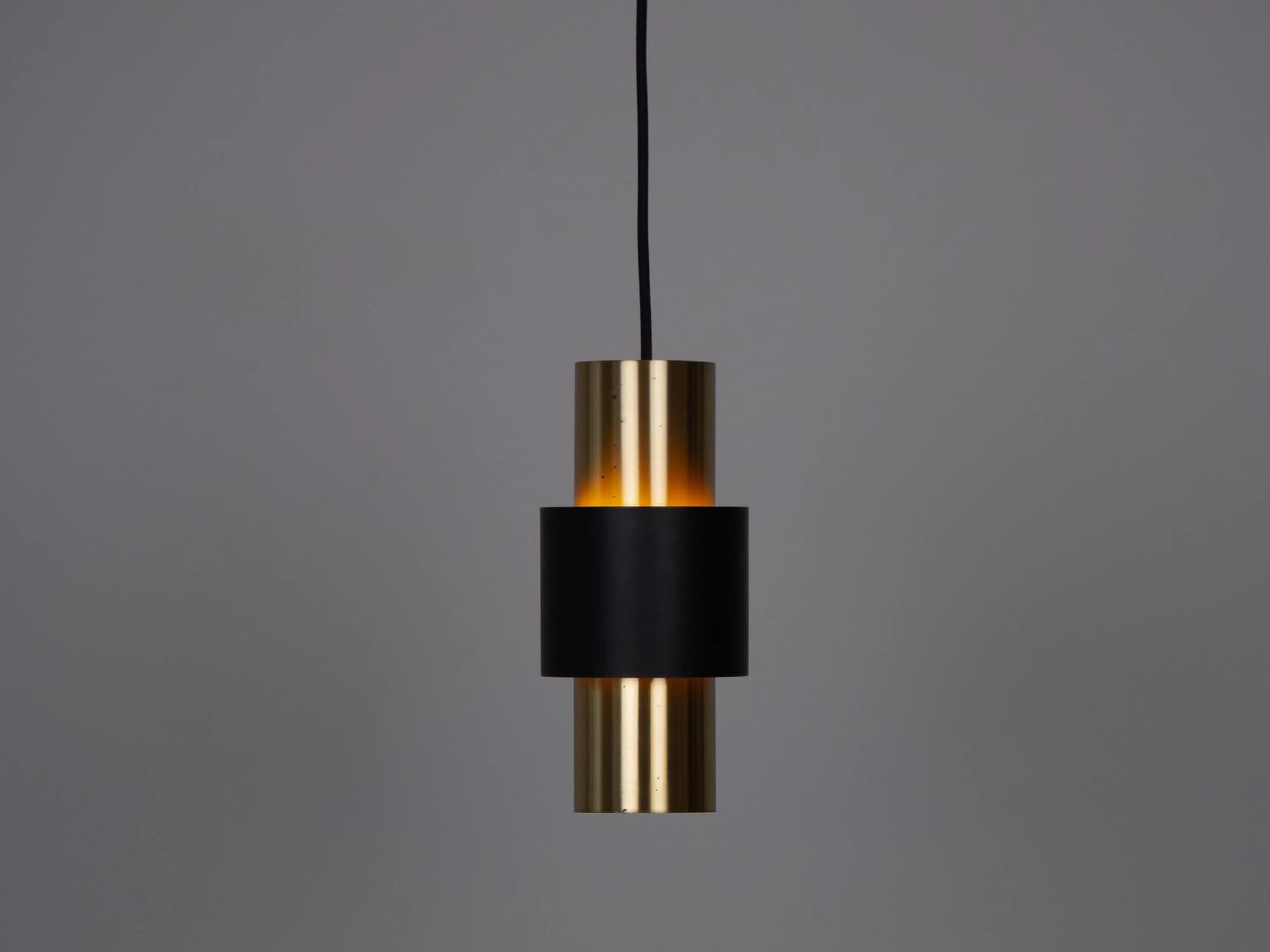 Czarno-złote lampy wiszące Etna, proj. J. Hammerborg dla Fog & Mørup, Dania, lata 60. - 20516