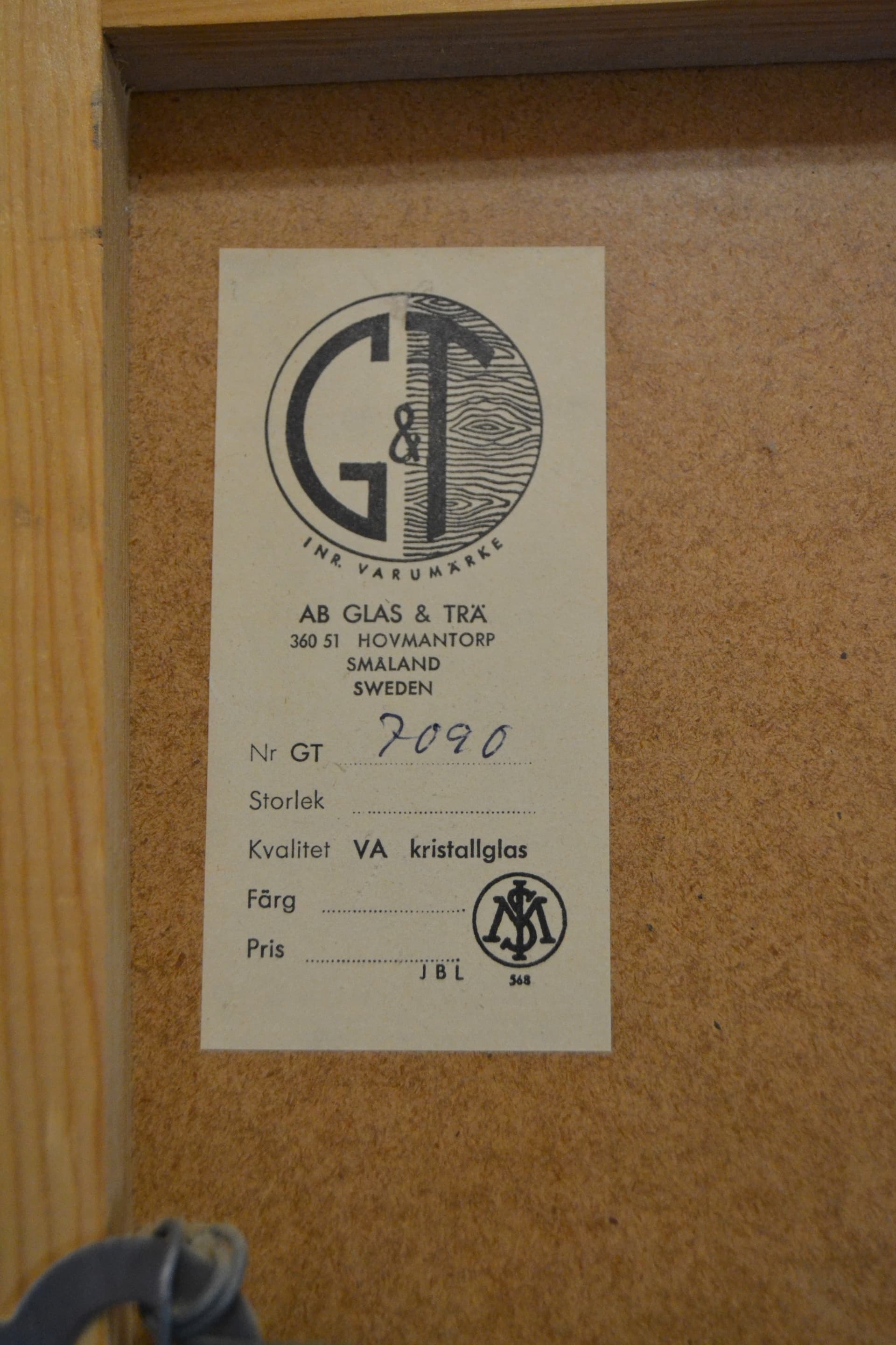 Console with Mirror, red, wood, by L. G. Nilsson, E. Wrangel, Ateljé Glas & Trä, Sweden, 1960s. - 79258