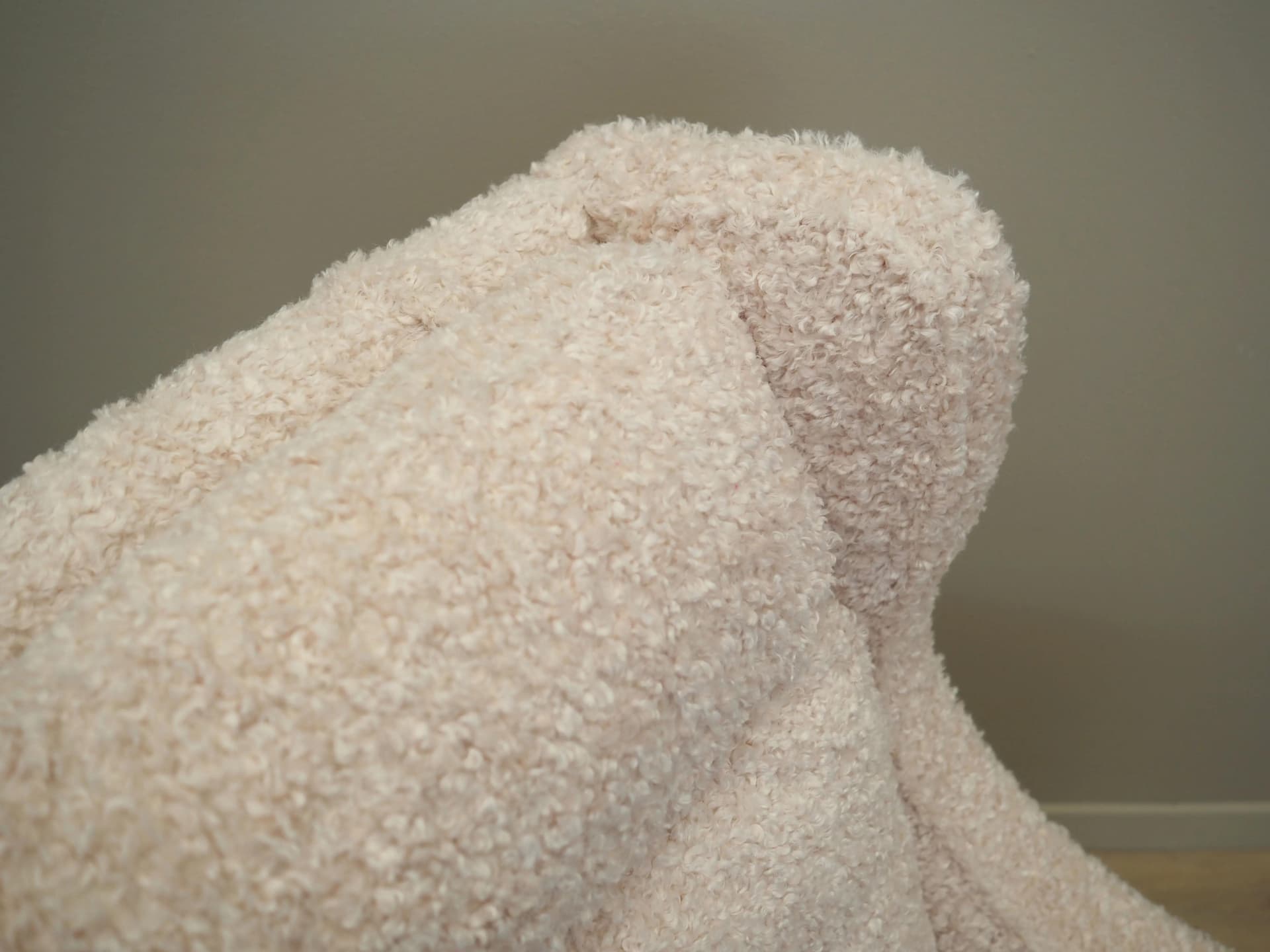 Fotel, palisander brązowy, tkanina beżowa, Skippers Møbler, Dania, lata 70. - 20622