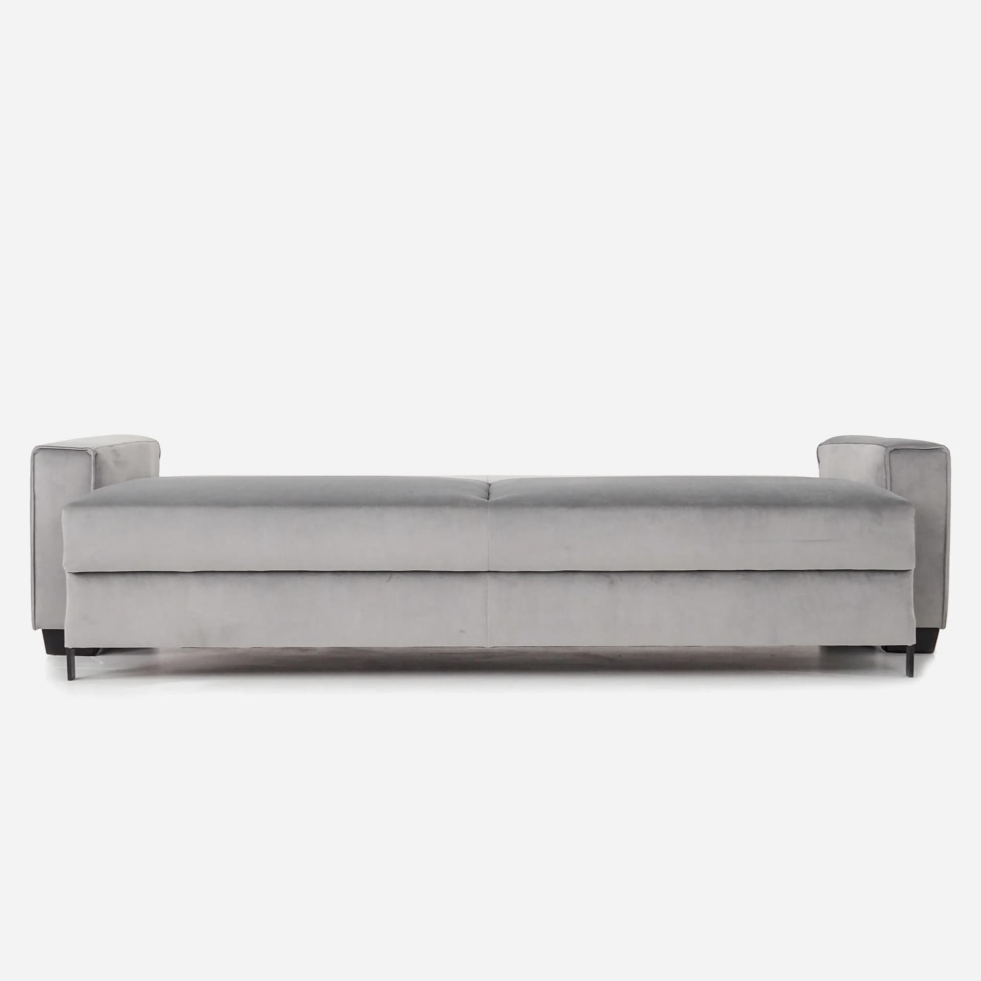 Sofa Rejkiavik, srebrny velvet, Polska, lata 90. - 20879