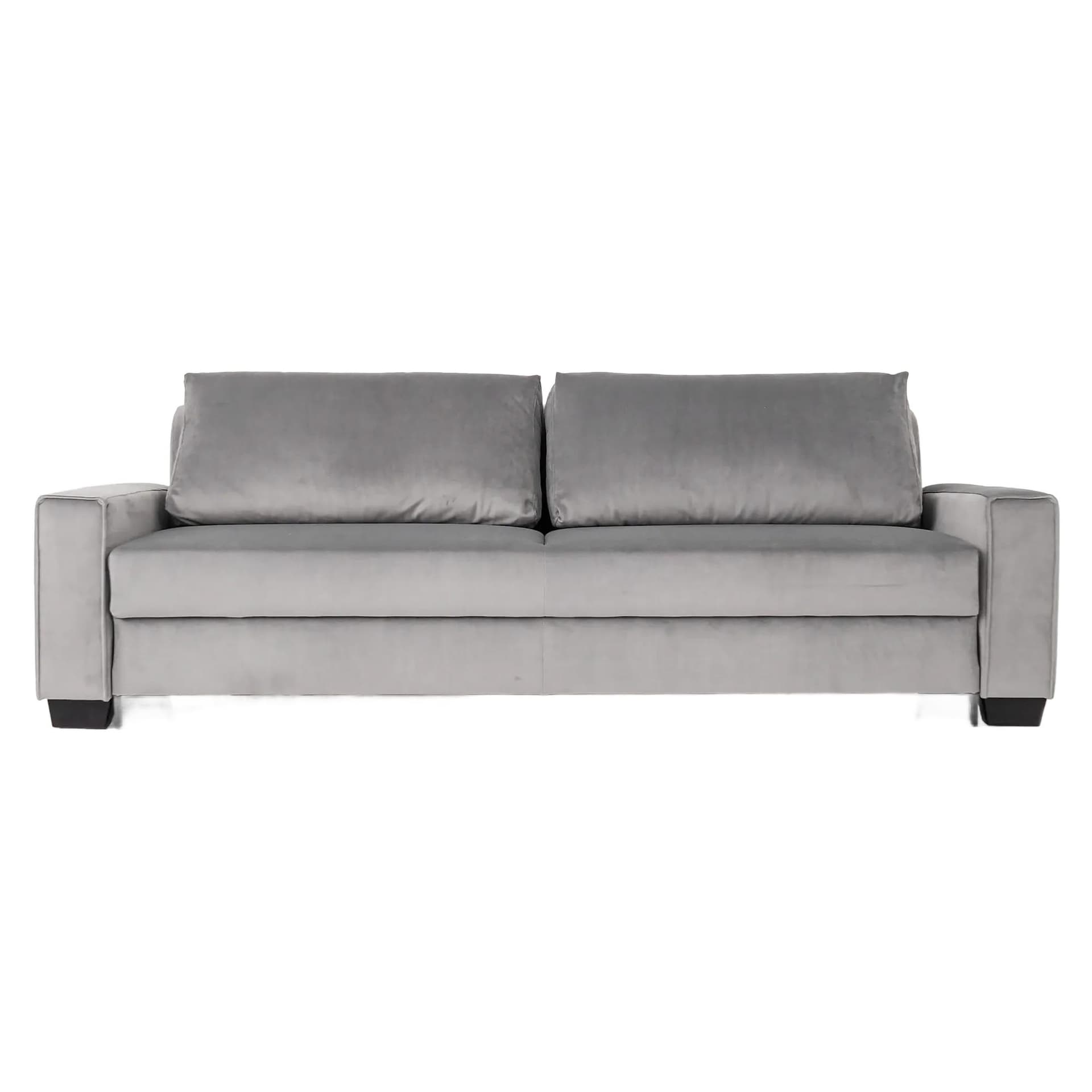 Sofa Rejkiavik, srebrny velvet, Polska, lata 90.