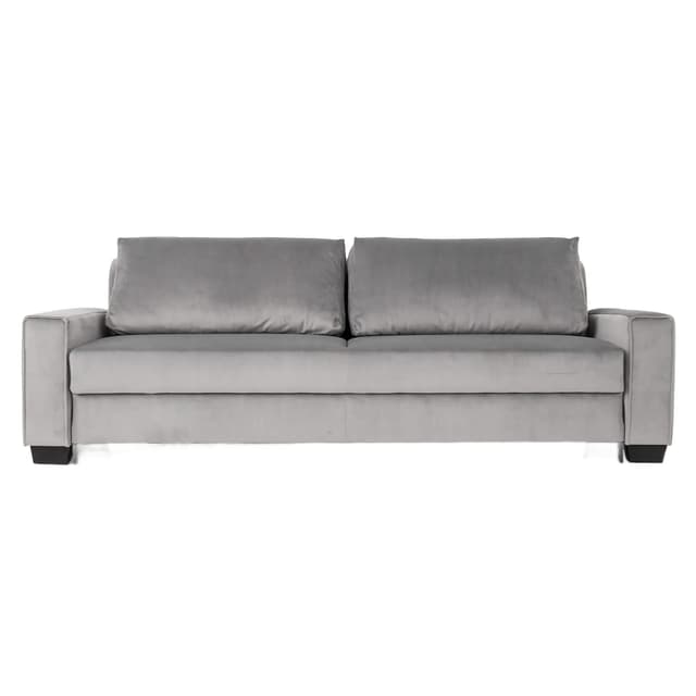 Sofa Rejkiavik, srebrny velvet, Polska, lata 90. - WYMIARY