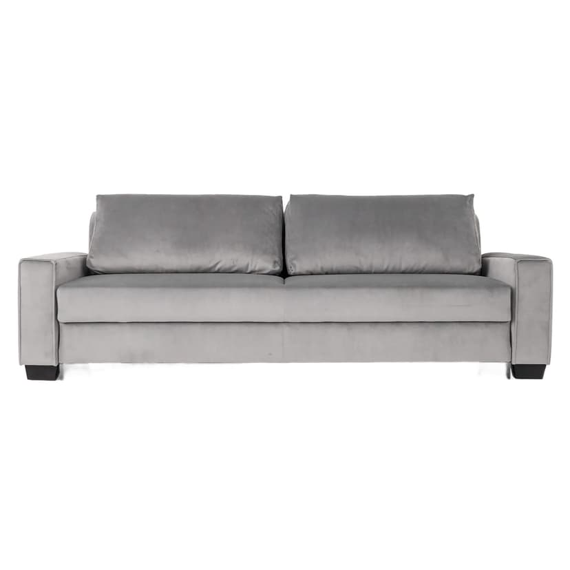 Sofa Rejkiavik, srebrny velvet, Polska, lata 90.