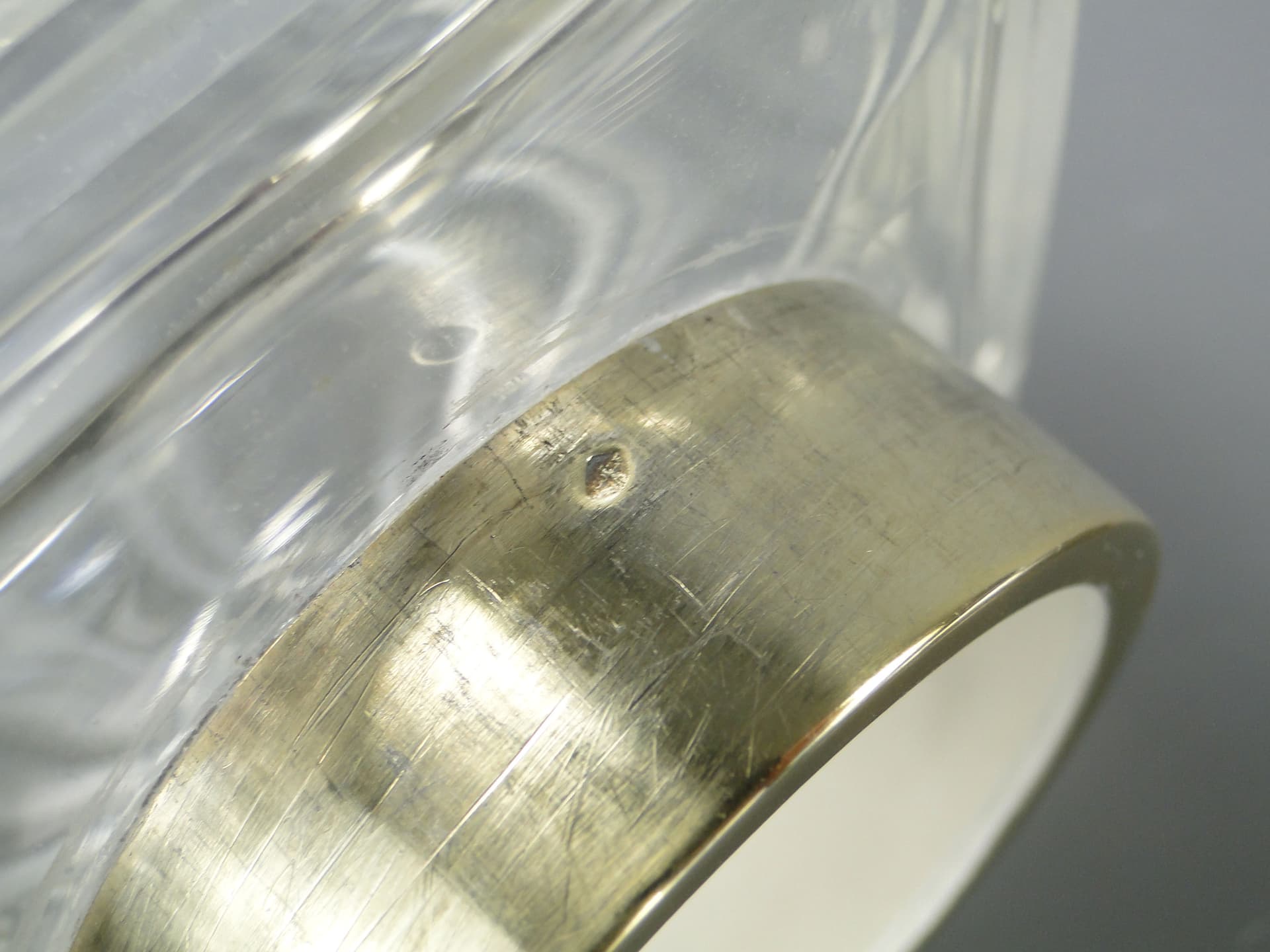 Herbatnica, kryształ transparentny, srebro, Francja, początek XX w. - 2185