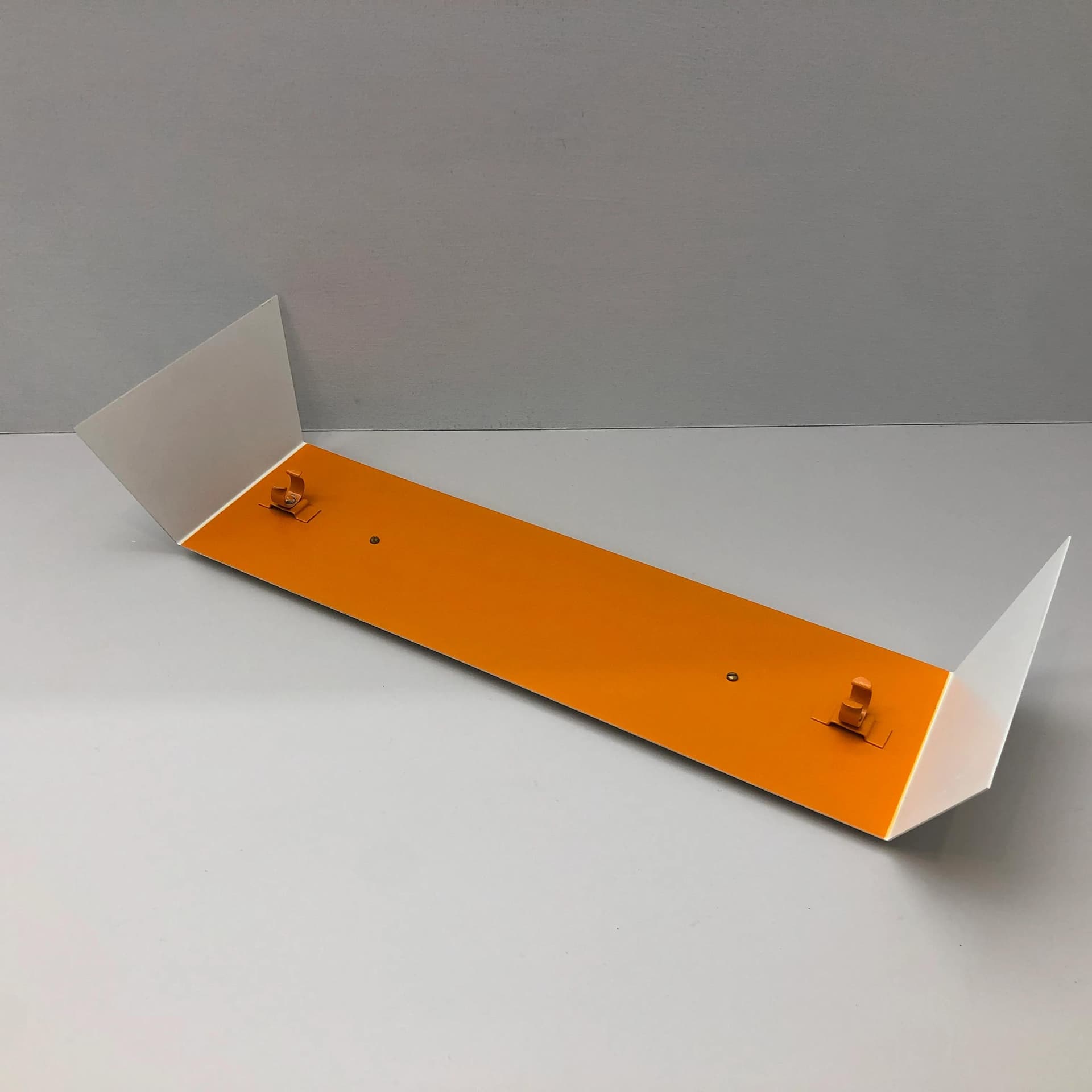 Para kinkietów modernistycznych, stal lakierowana biała, aluminium chromowane, N-Leuchten, Niemcy, lata 70. - 20761