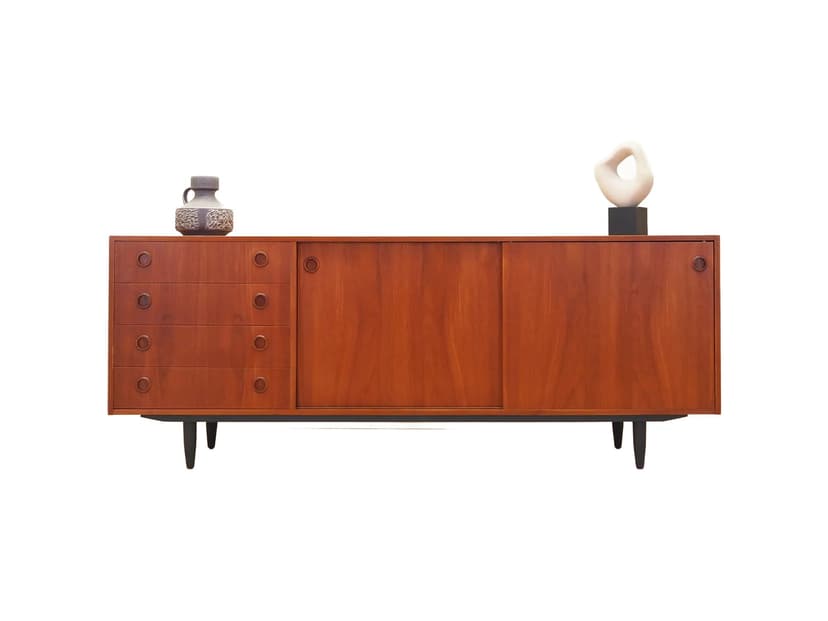 Sideboard, teak pomarańczowy, Dania, lata 70.