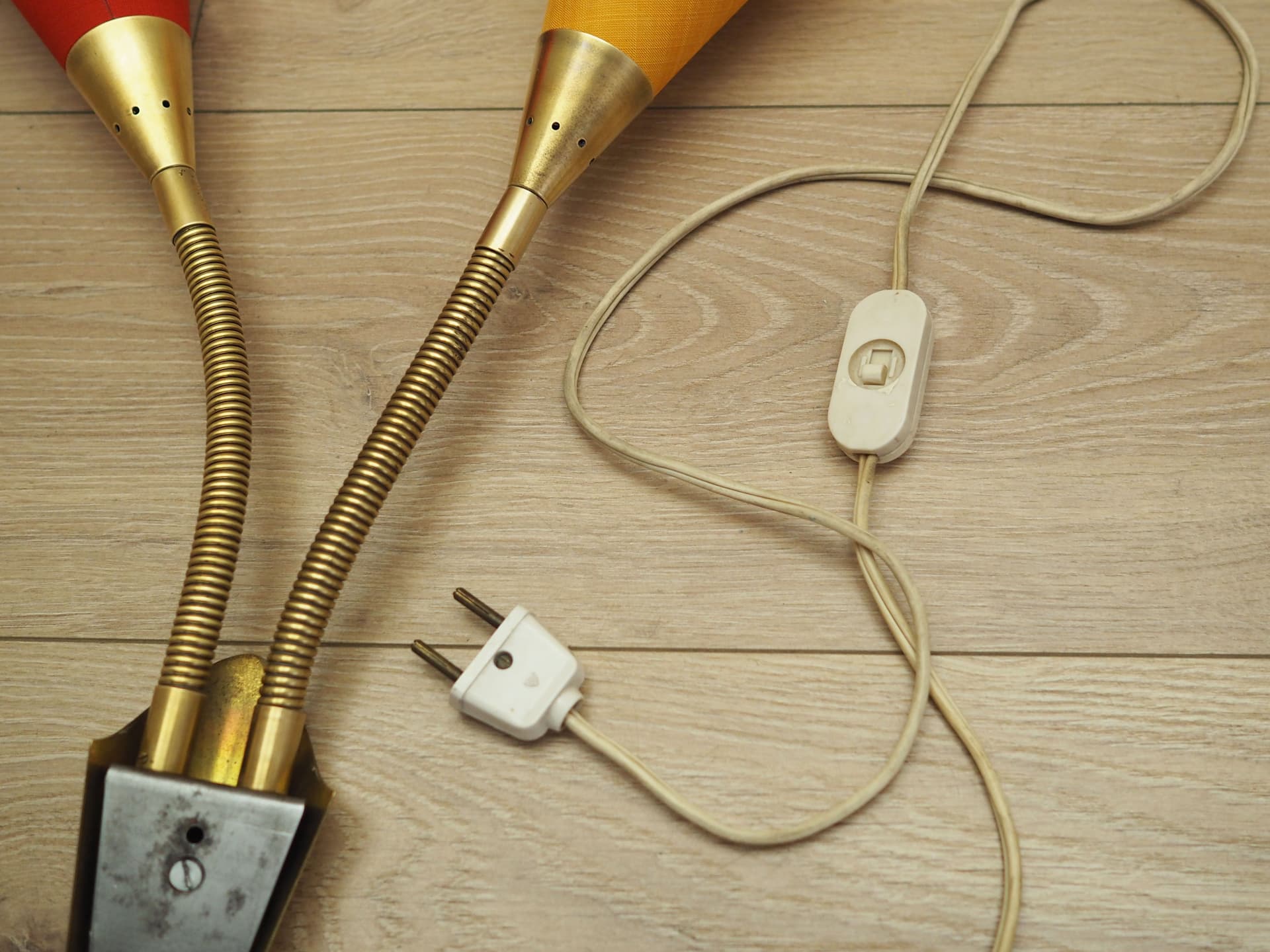 Kinkiet ścienny, multicolor, metal, Dania, lata 70. - 73527