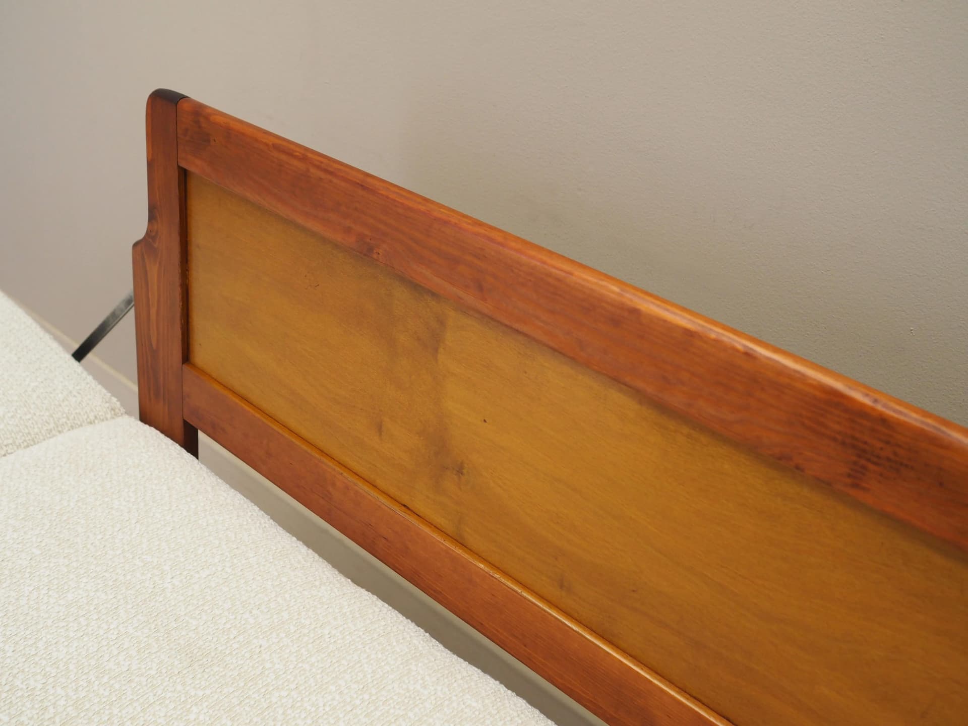 Sofa, beżowa, tkanina, drewno tekowe, Dania, lata 70. - 21139