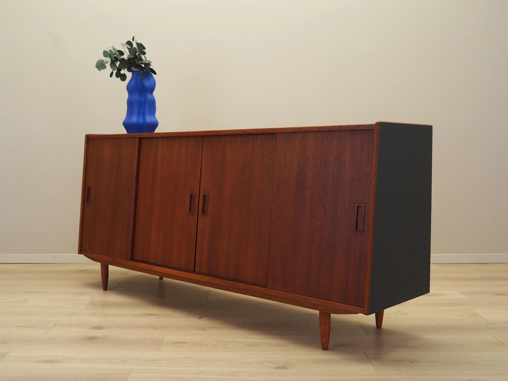 Sideboard, teak, pomarańczowy, Dania, lata 70. - 21359