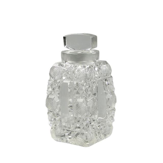 Herbatnica, Art Nouveau, kryształ transparentny, Francja, początek XX w. - WYMIARY