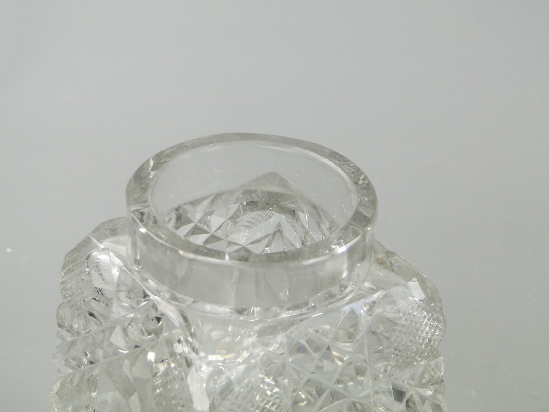 Herbatnica, Art Nouveau, kryształ transparentny, Francja, początek XX w. - 2230