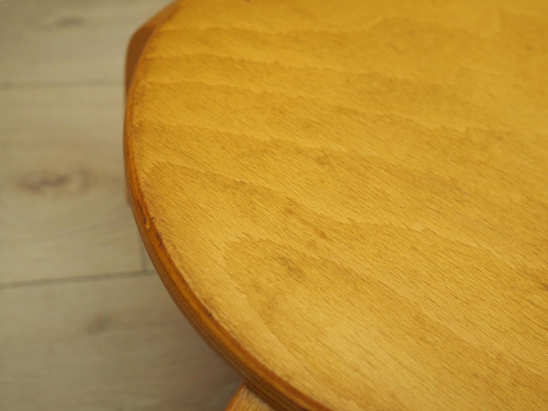 Set of Three Plant Stands, yellow, plywood, Denmark, 1970s - 21188