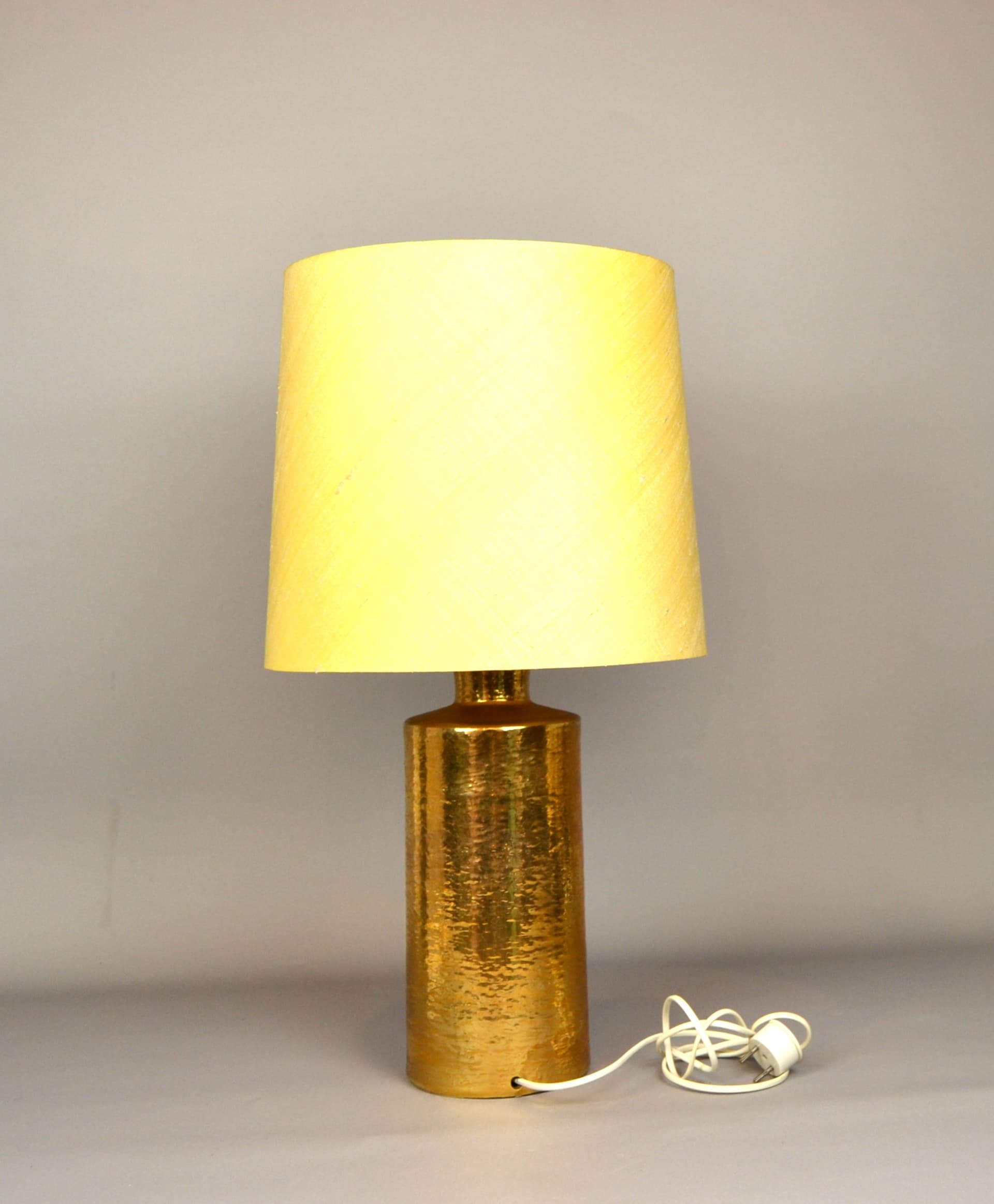 Table lamp, golden ceramic, by A. Londi, Bitossi, Italy, 1970s. - 106