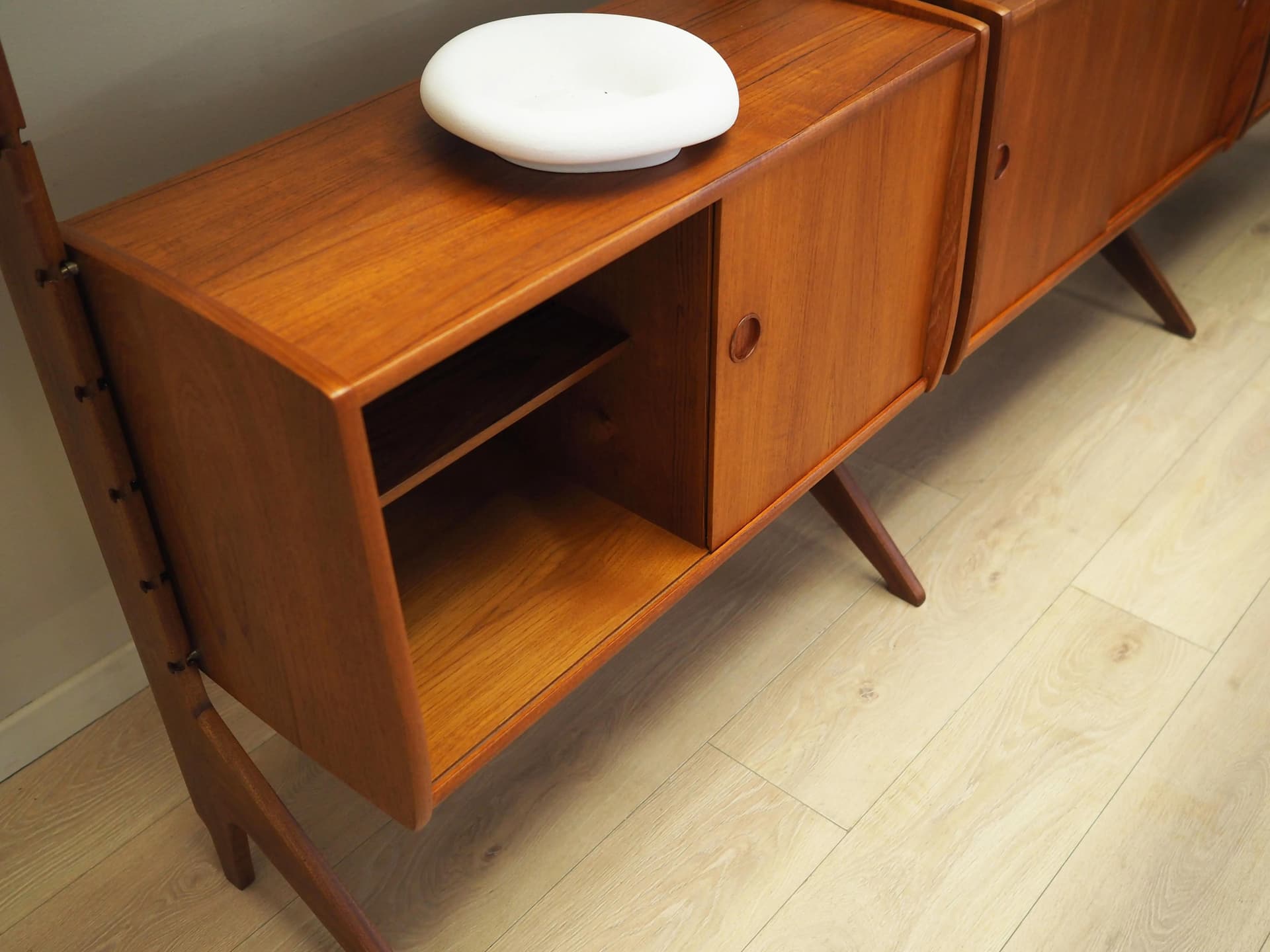 Regał systemowy, teak brązowy, proj. J. Texmon & E. Blindheim, Norwegia, lata 60. - 21539