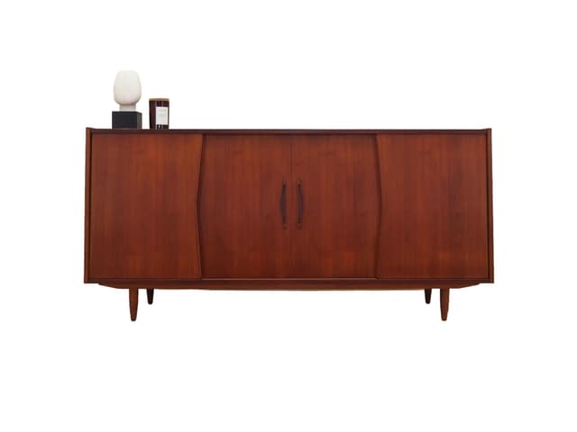Sideboard, teak pomarańczowy, Dania, lata 70. - WYMIARY