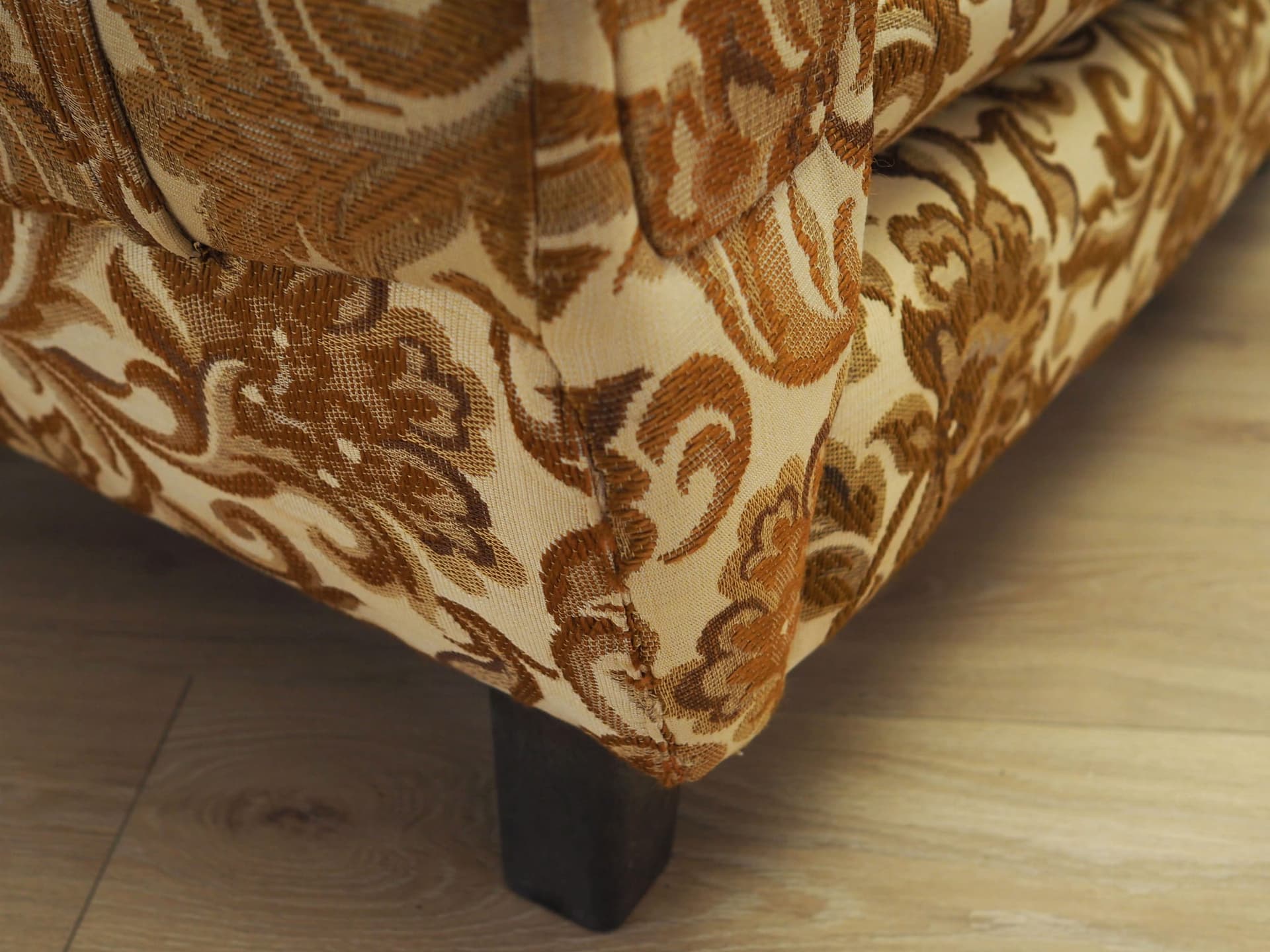 Sofa dwuosobowa, duński design, multikolor, tkanina, Dania, lata 60. - 66726