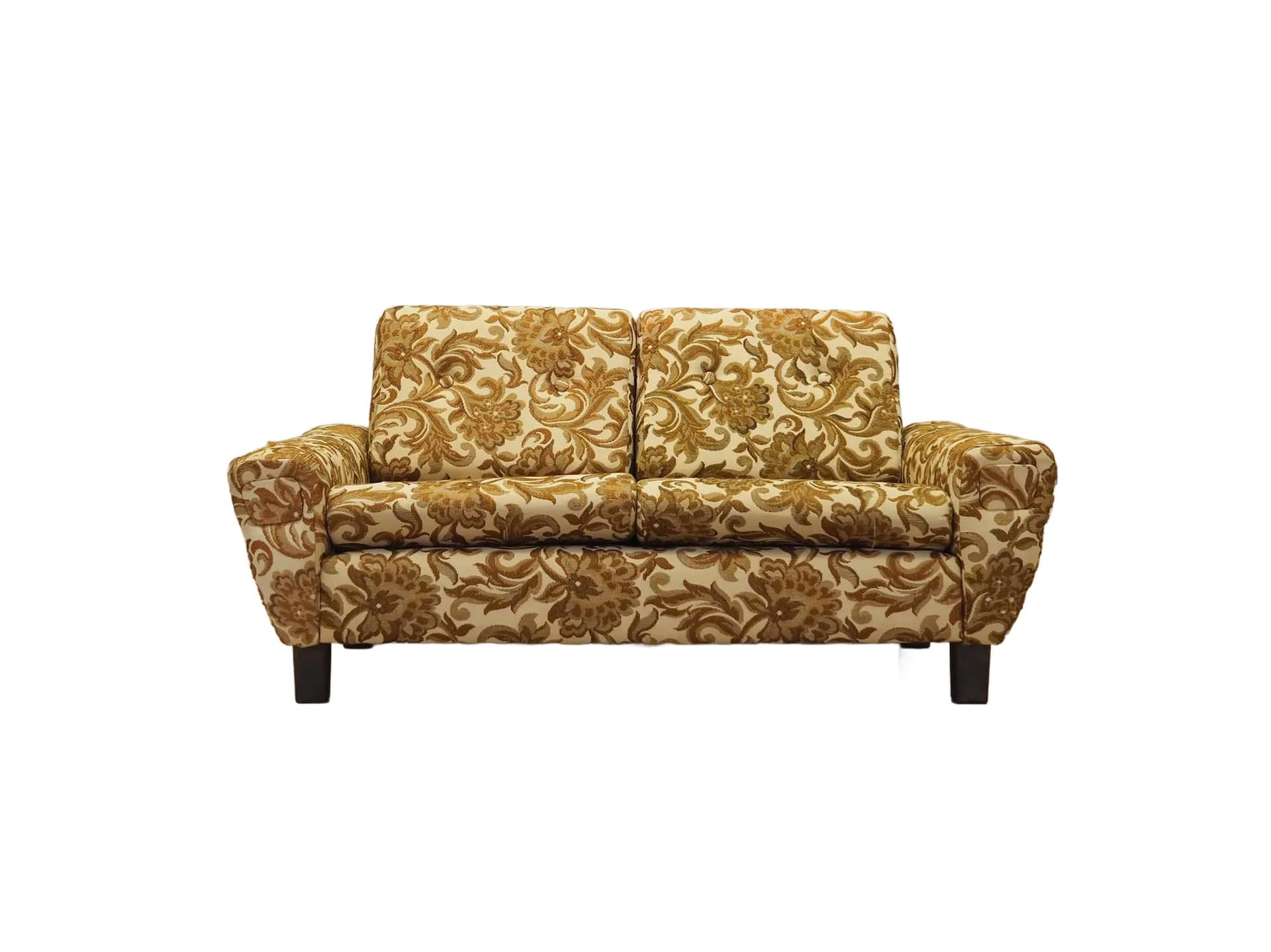 Sofa dwuosobowa, duński design, multikolor, tkanina, Dania, lata 60.