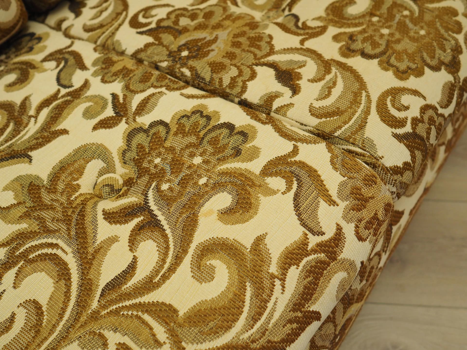 Sofa dwuosobowa, duński design, multikolor, tkanina, Dania, lata 60. - 21708