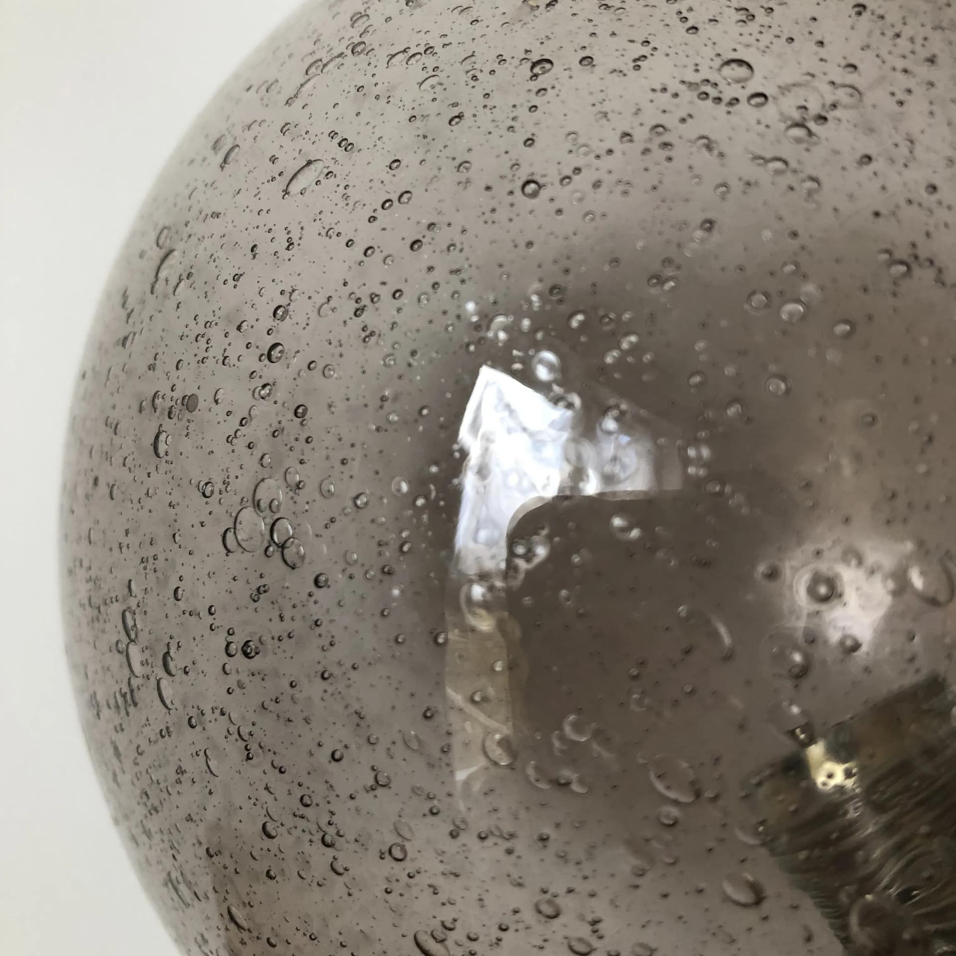 Pair of postmodern sconces, chrome, grey glass, Germany, 1980s. - 21587