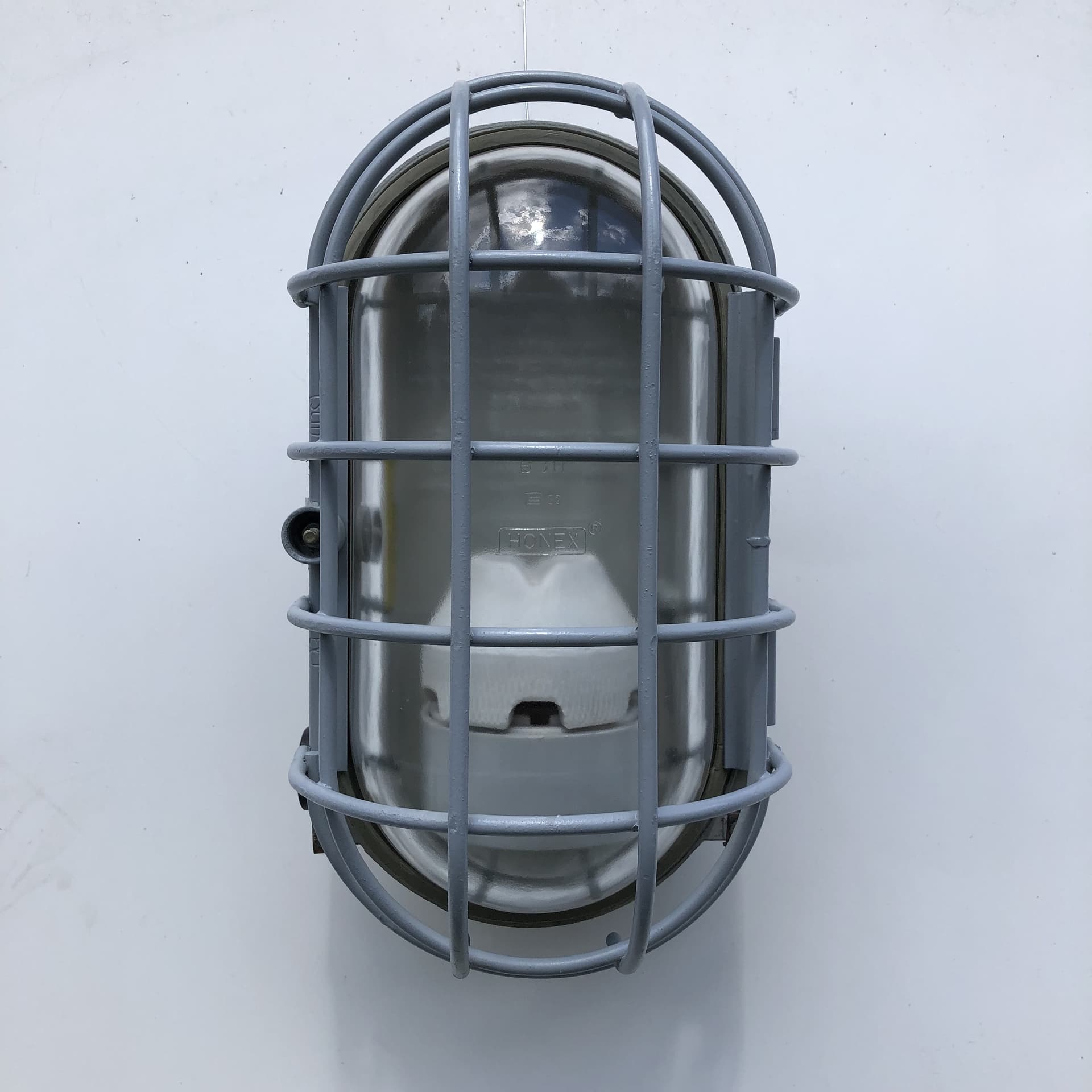 Kinkiety Bunkerlampe, szary, metal, Niemcy, lata 70. - 82262