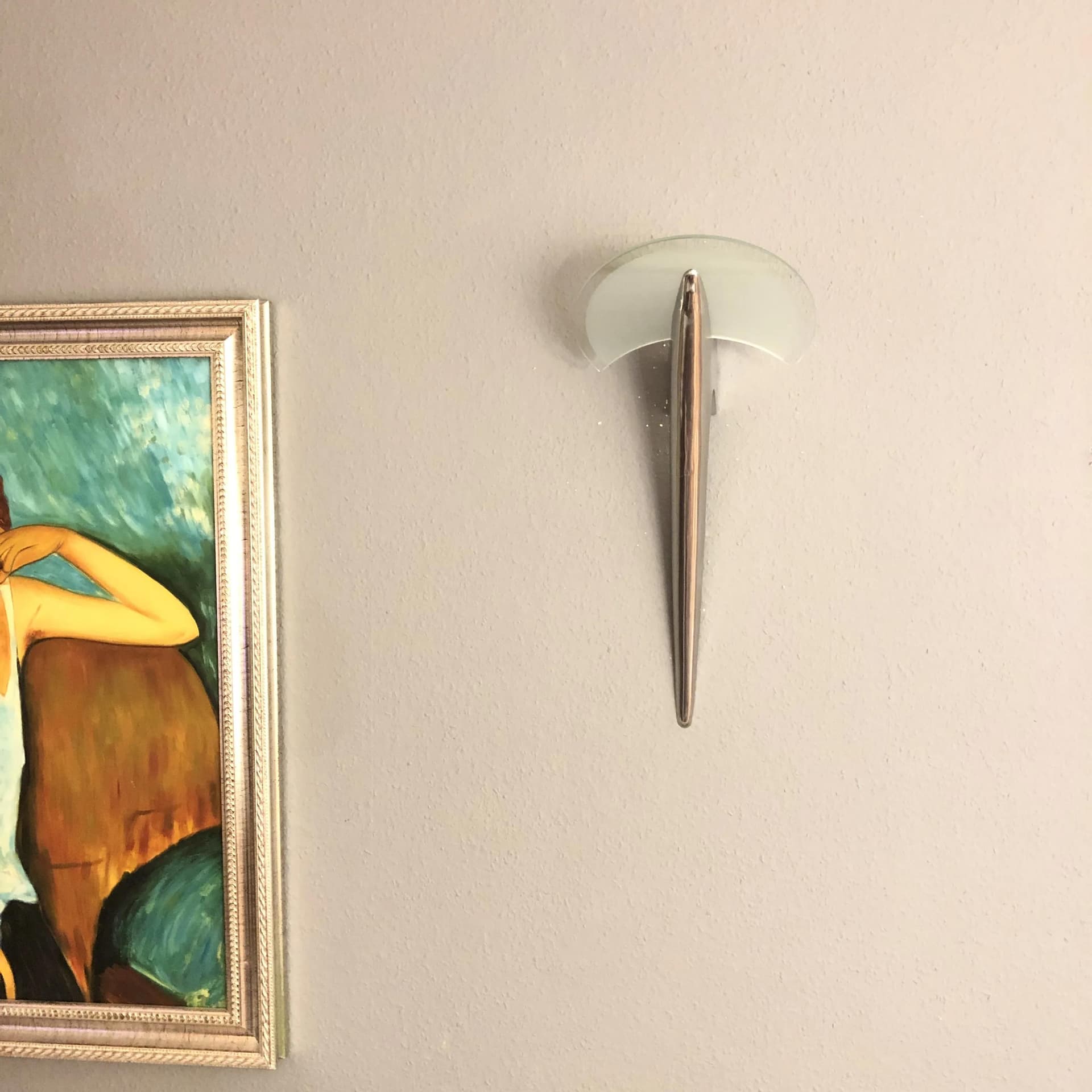 Para kinkietów postmodernistycznych, aluminium polerowane srebrny, Niemcy, lata 80. - 21813