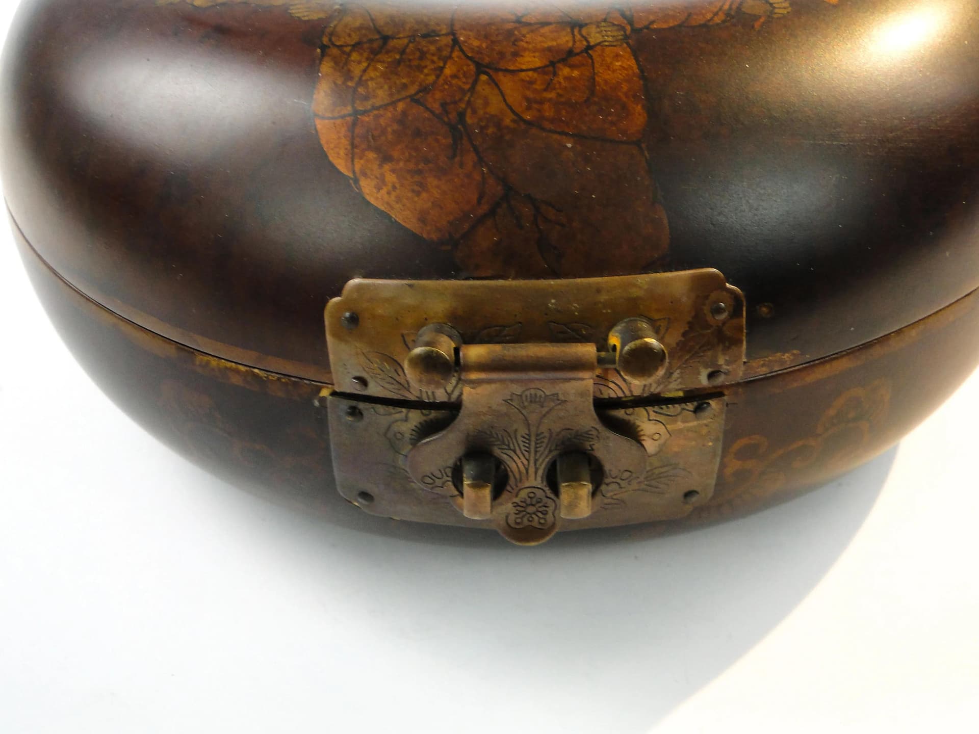 Jewelry Box, dark brown ebonite, China, early 20th c. - 21839