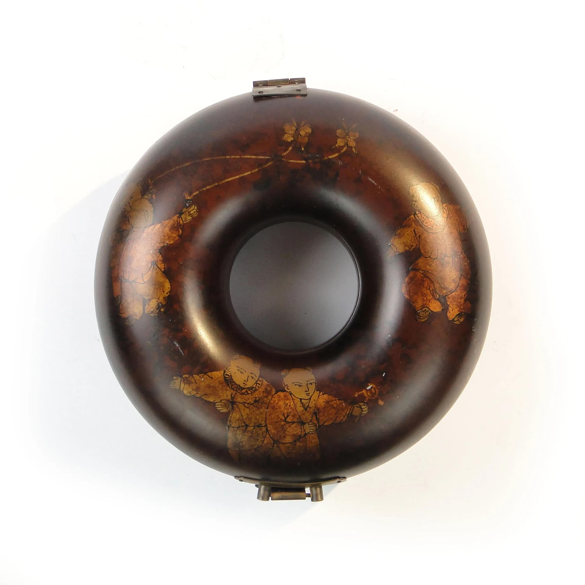 Jewelry Box, dark brown ebonite, China, early 20th c. - 21836