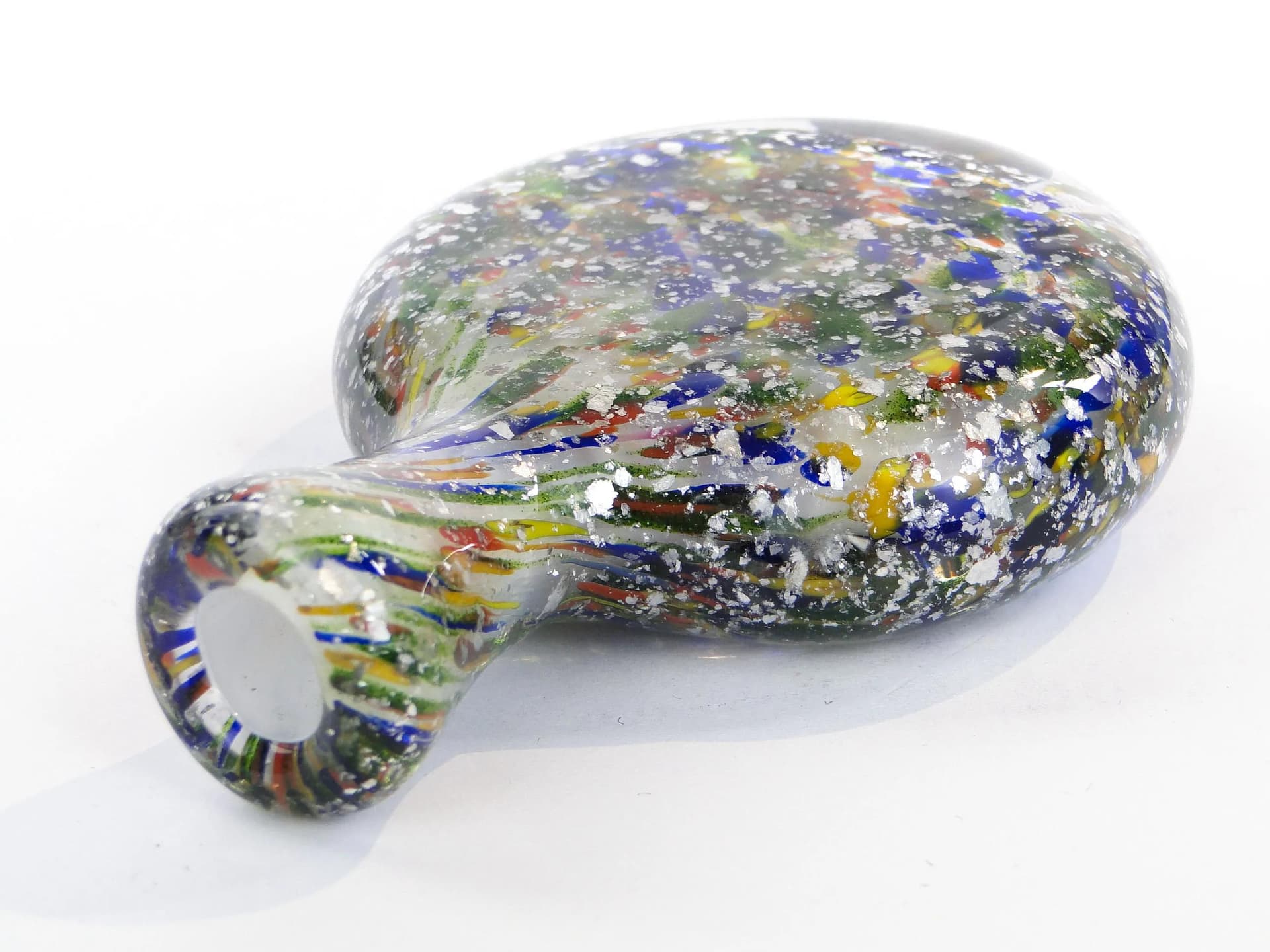 Tabakiera szklana, mozaika multikolor, szkło, Niemcy, lata 50. - 22223