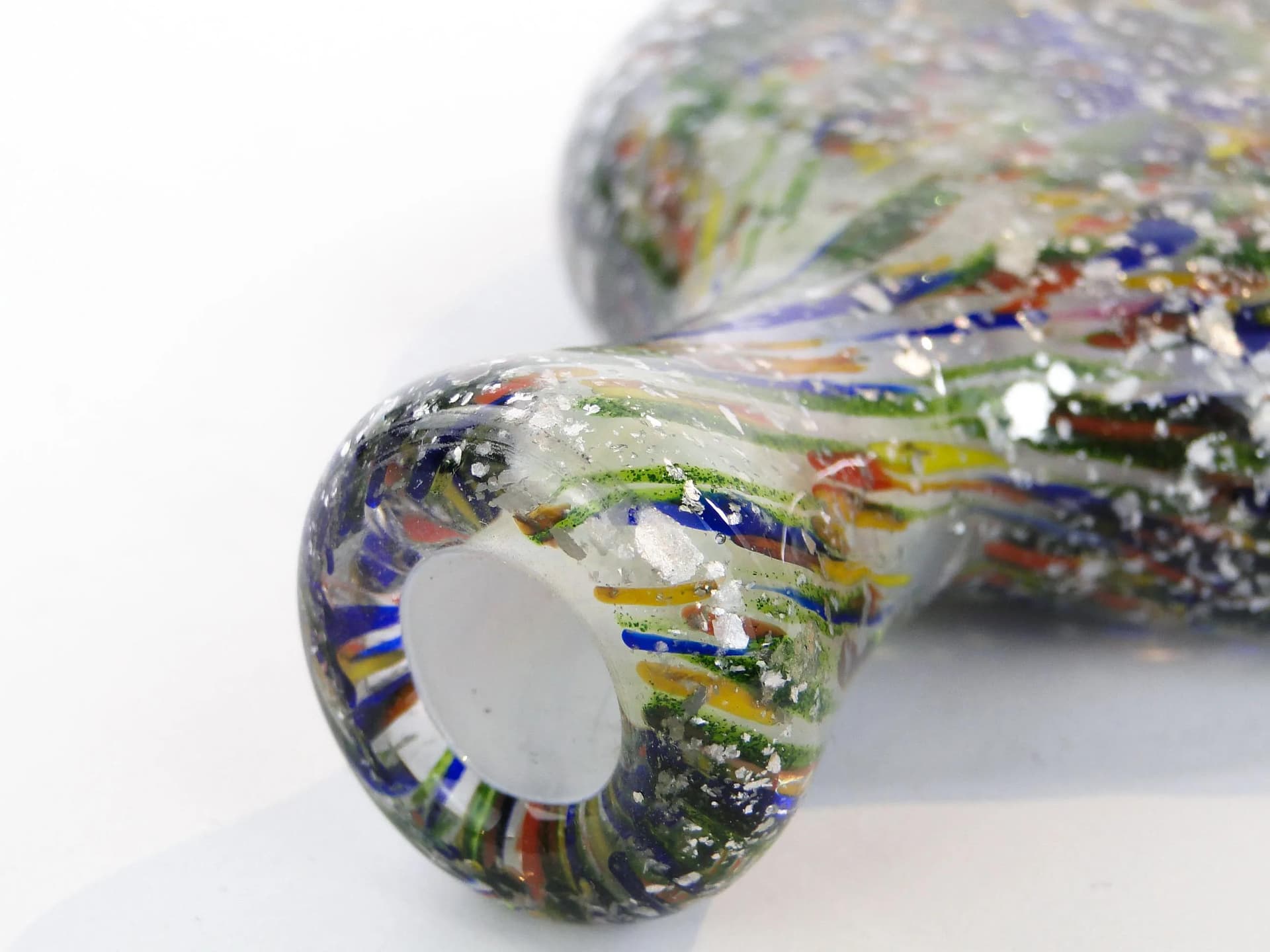 Tabakiera szklana, mozaika multikolor, szkło, Niemcy, lata 50. - 22224