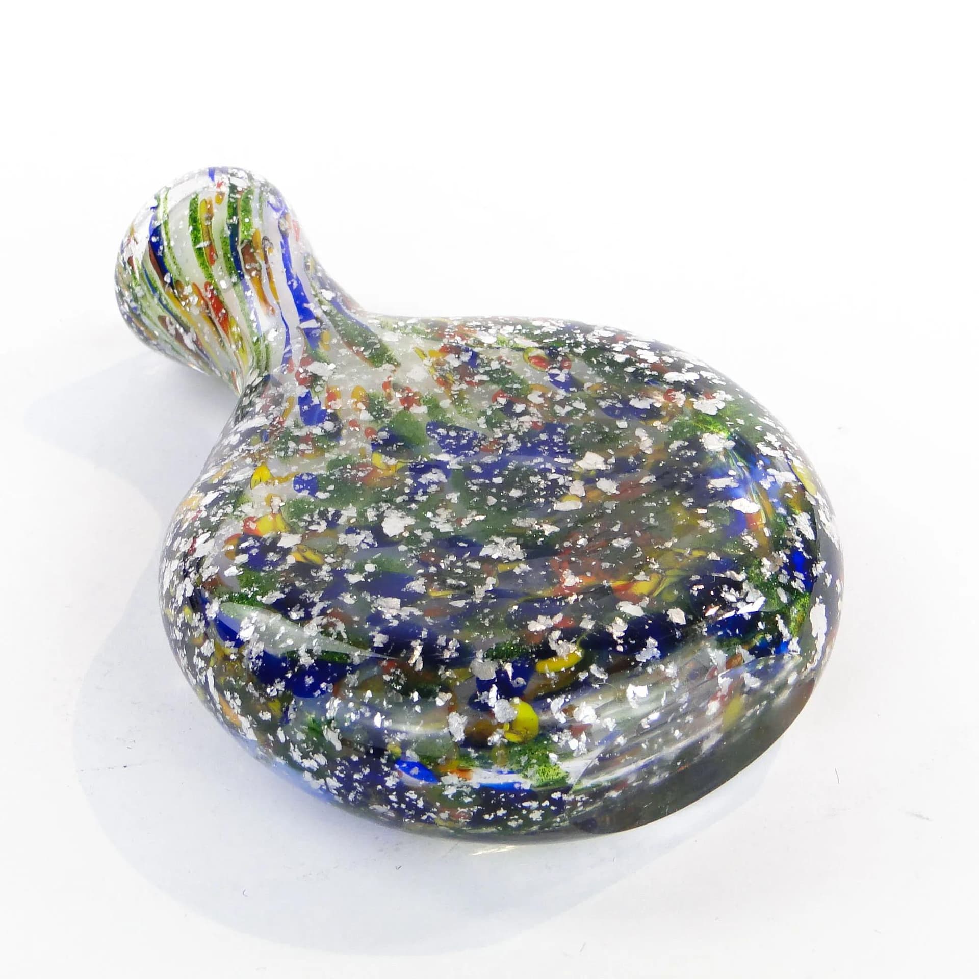 Tabakiera szklana, mozaika multikolor, szkło, Niemcy, lata 50. - 22225