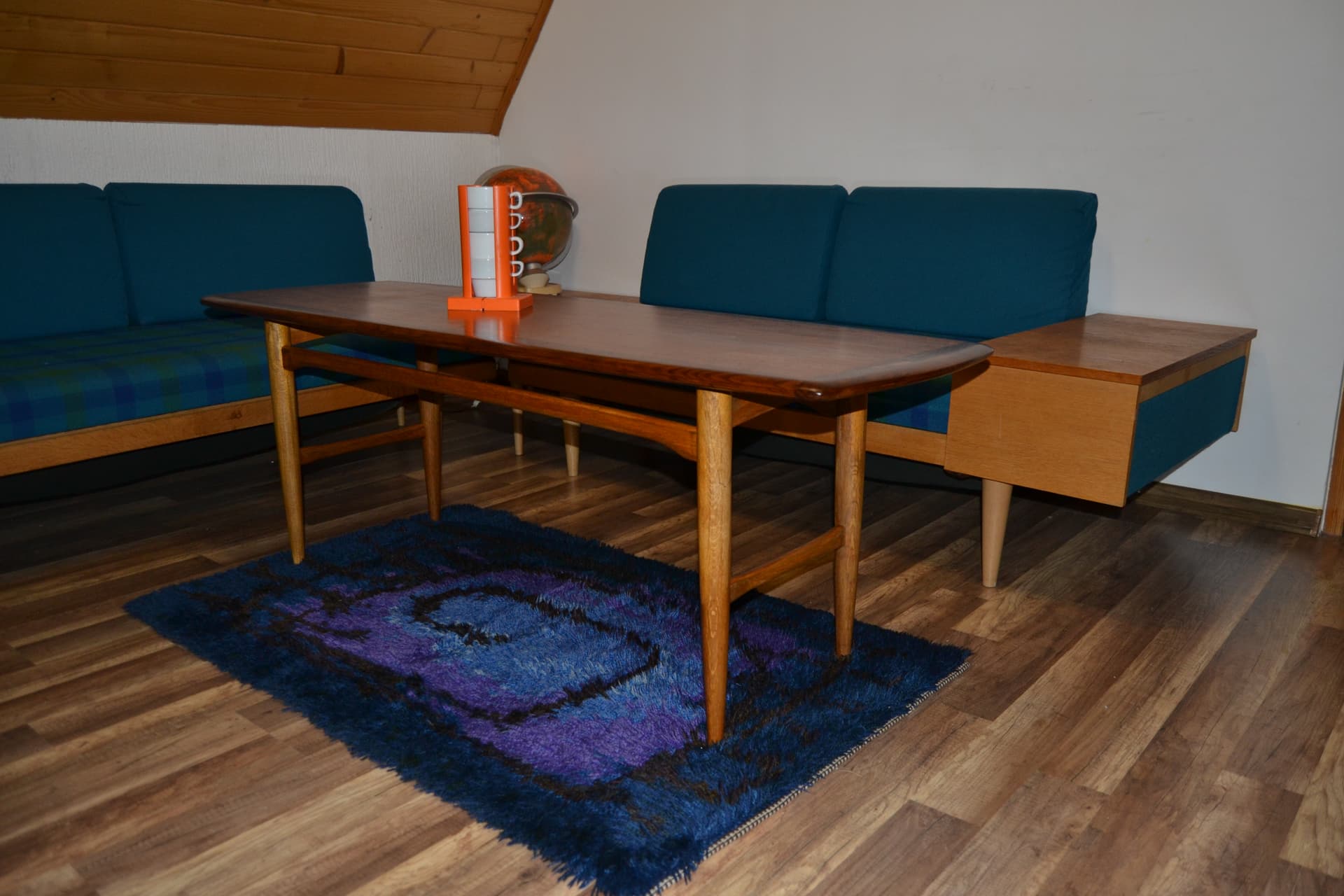 Stolik kawowy, brązowy, drewno, HMB Möbler, Szwecja, lata 60. - 79191