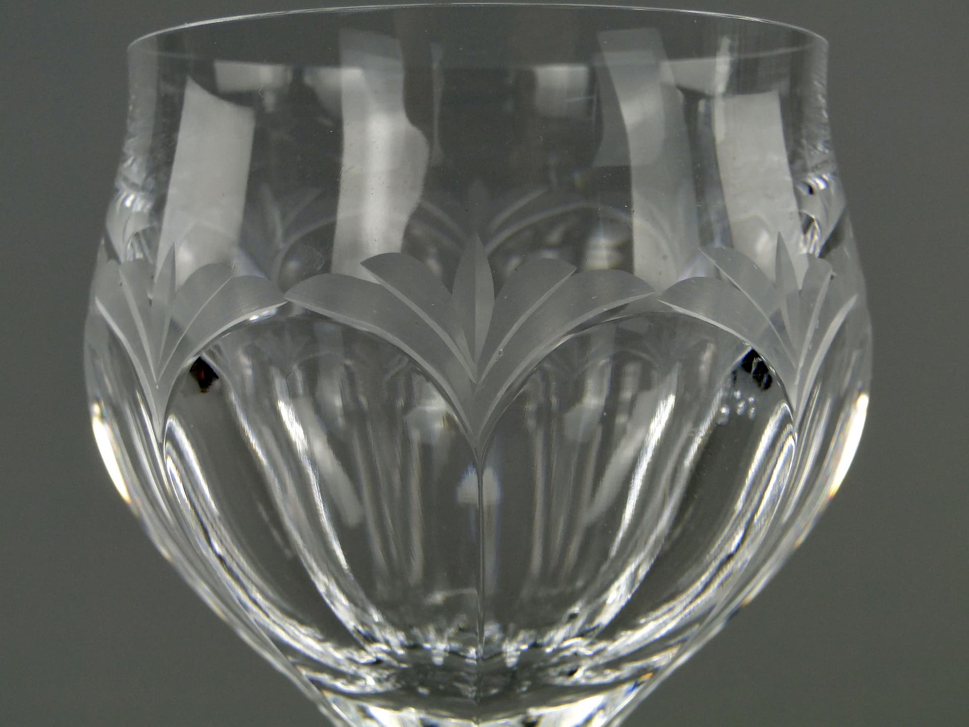 Komplet kieliszków do wina, kryształ transparentny, Bohemia, Czechy, lata 70. - 2381