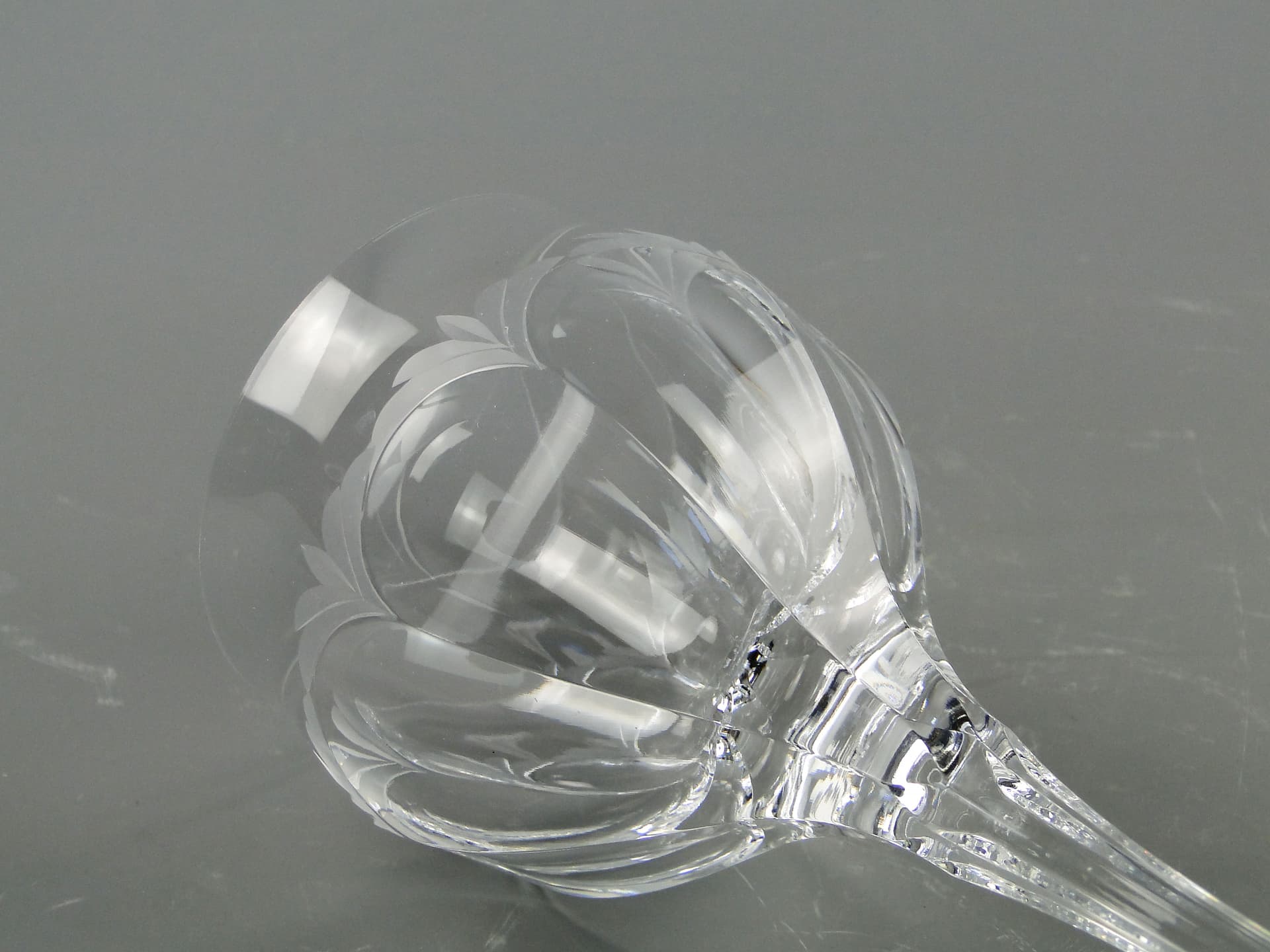 Komplet kieliszków do wina, kryształ transparentny, Bohemia, Czechy, lata 70. - 2383