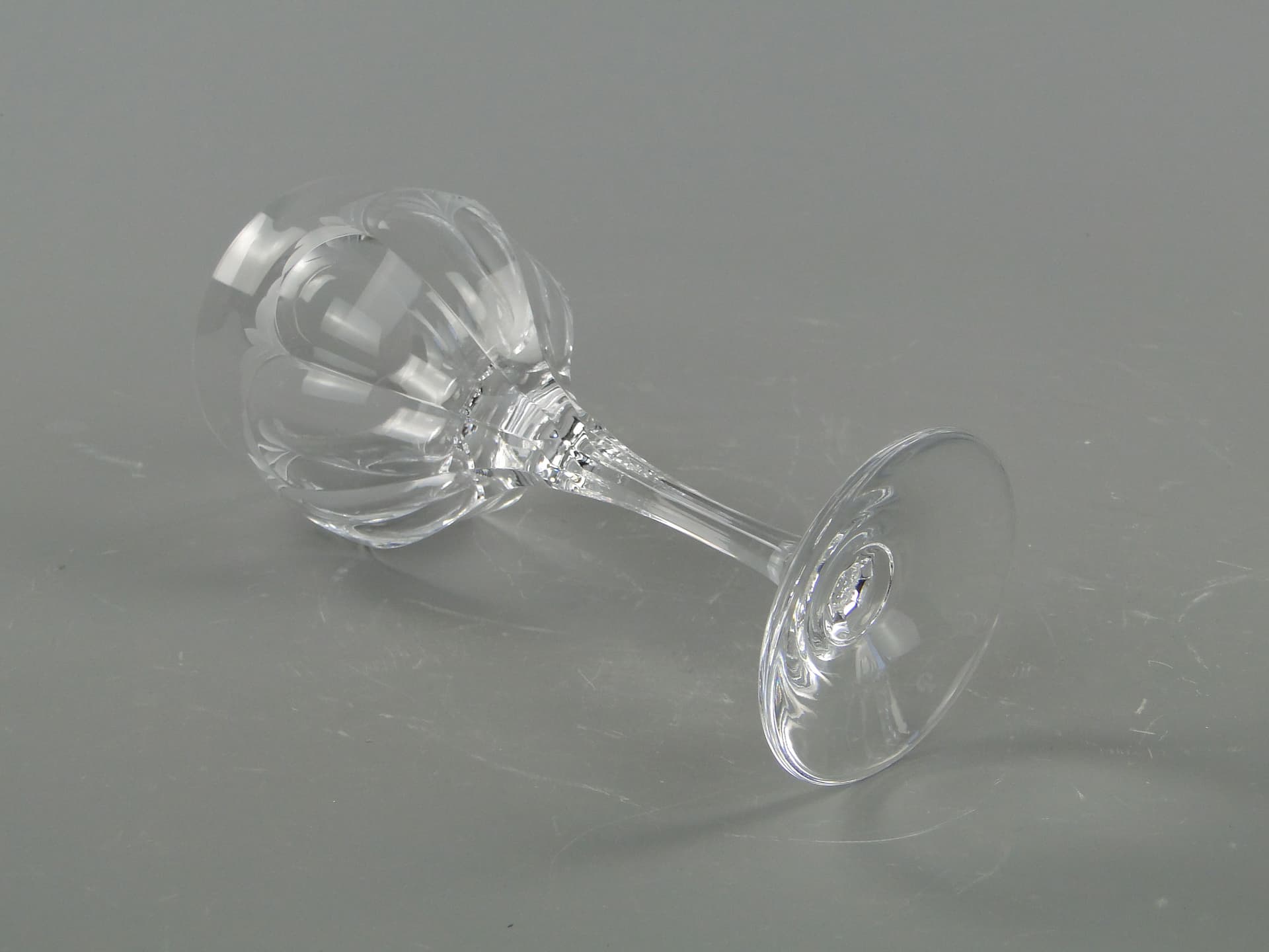 Komplet kieliszków do wina, kryształ transparentny, Bohemia, Czechy, lata 70. - 2384