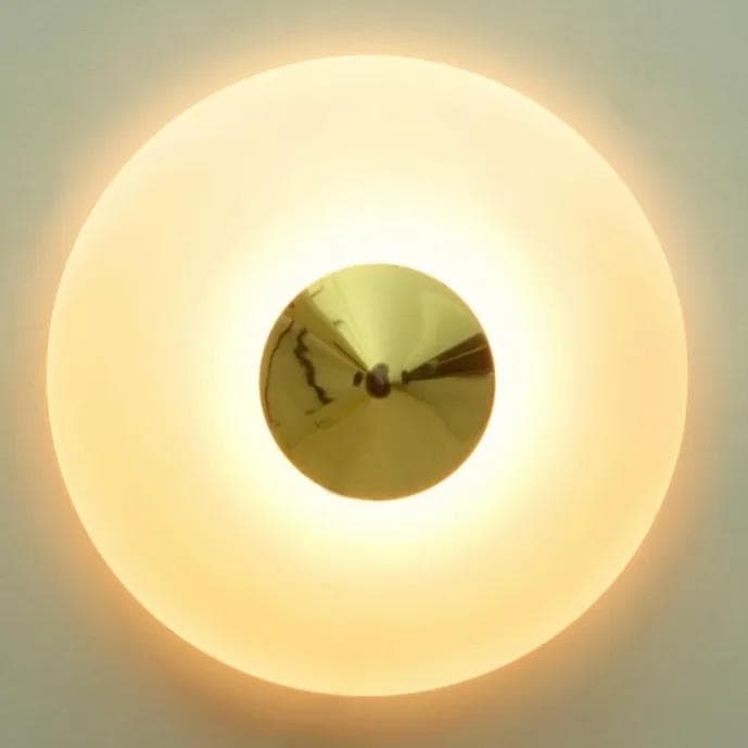 Ceiling lamp, opaline glass white, brass, Limburg, Germany, 1980s. - 22503