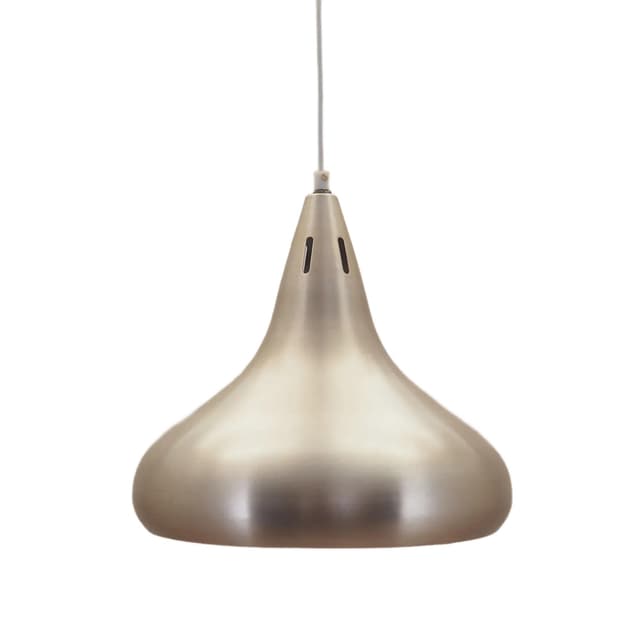 Lampa wisząca, duński design, metal srebrny, Dania, lata 70. - WYMIARY