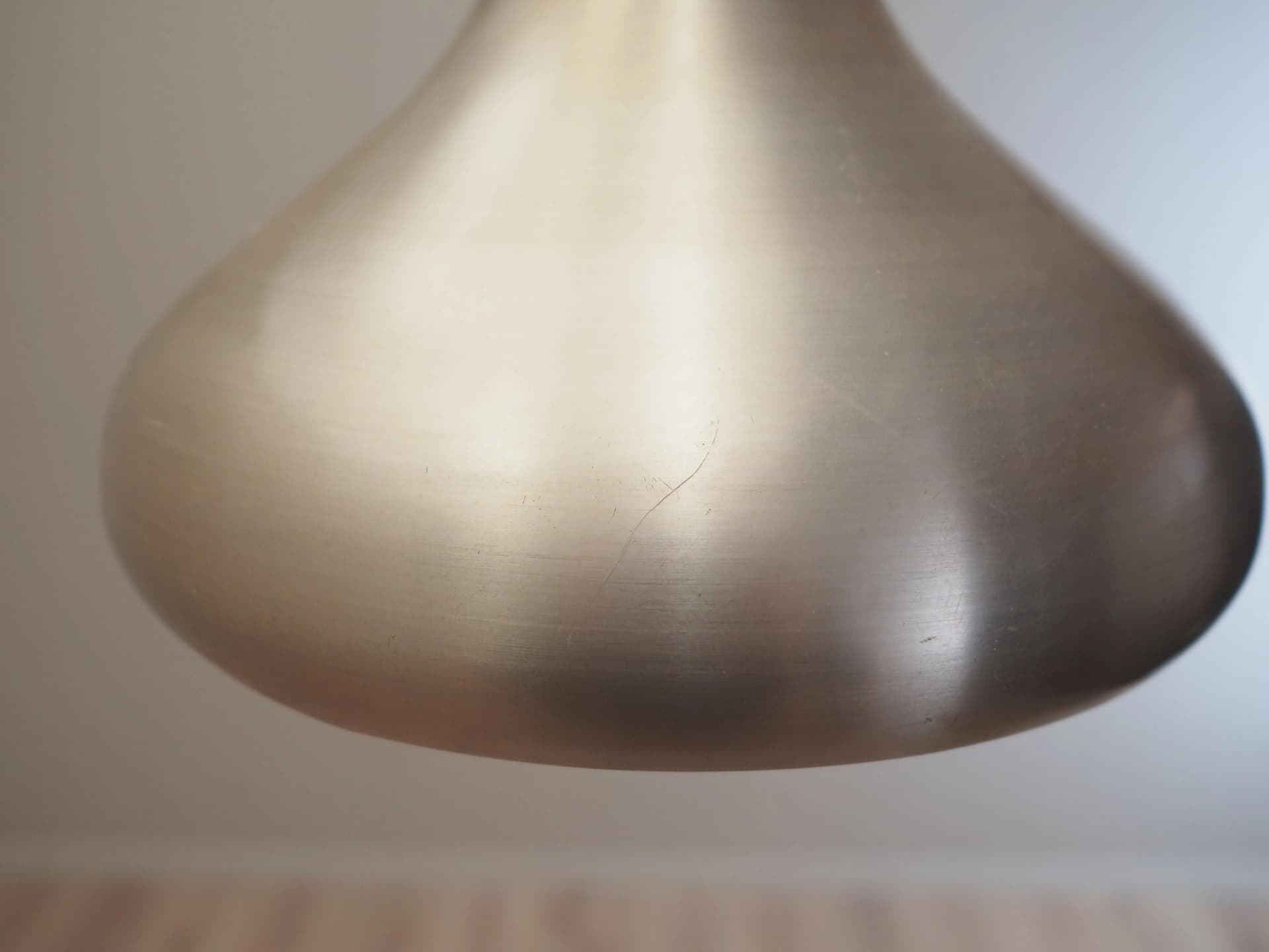 Lampa wisząca, duński design, metal srebrny, Dania, lata 70. - 22431
