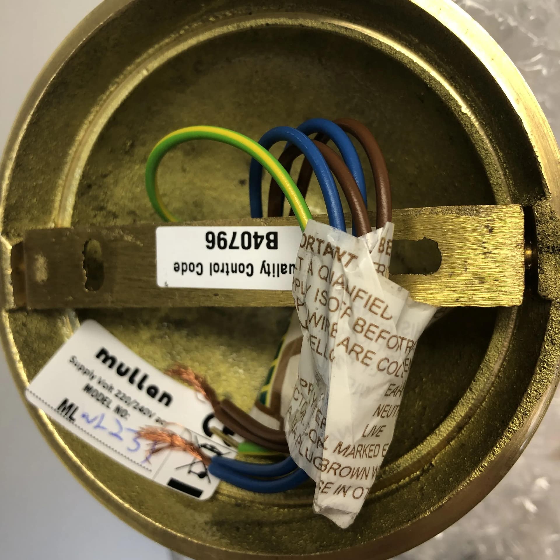 Kinkiet Cairo, czarny, mosiądz, Mullan Lighting, Irlandia, XXI w. - 22499