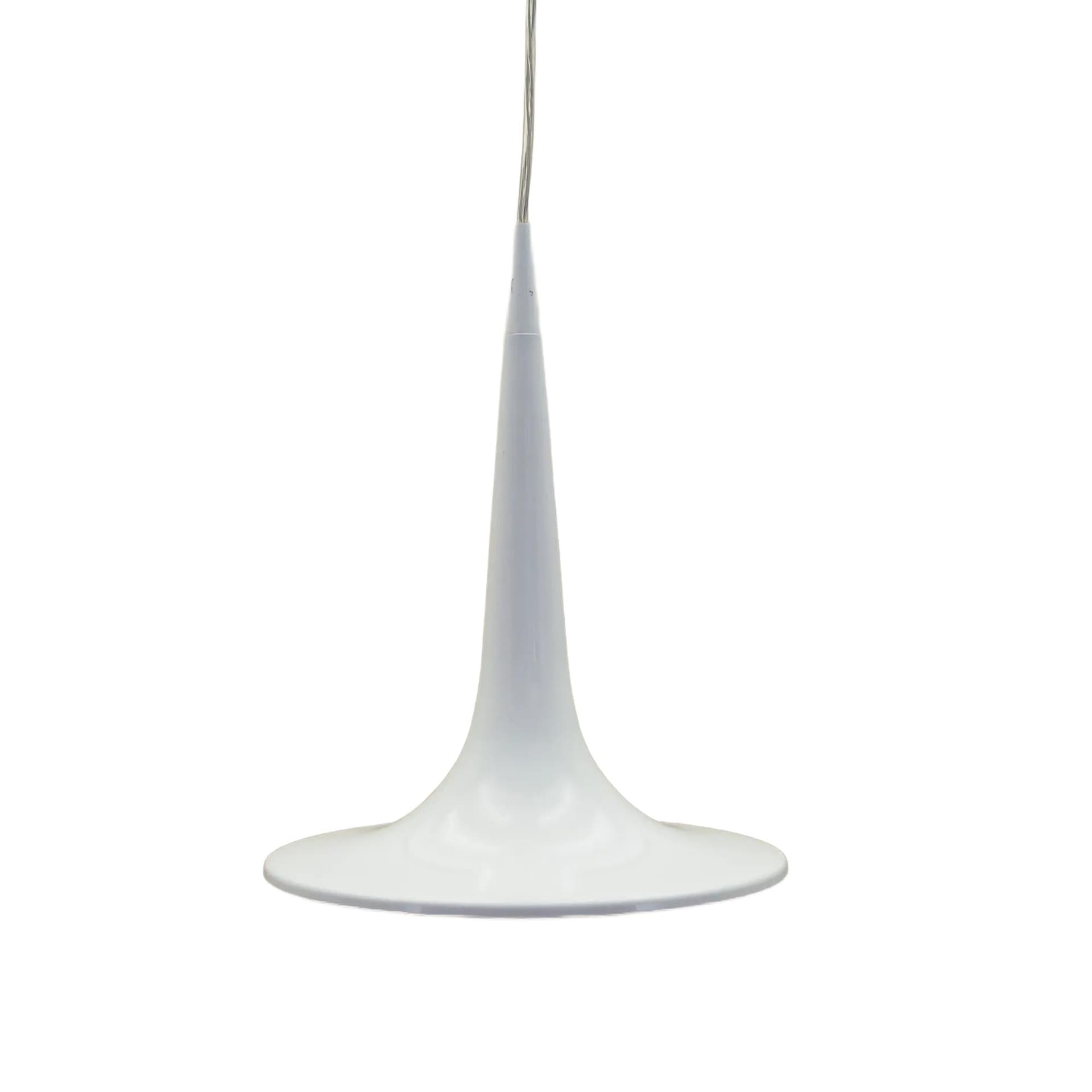 Pendant lamp, white metal, Frandsen, Denmark, 1970s