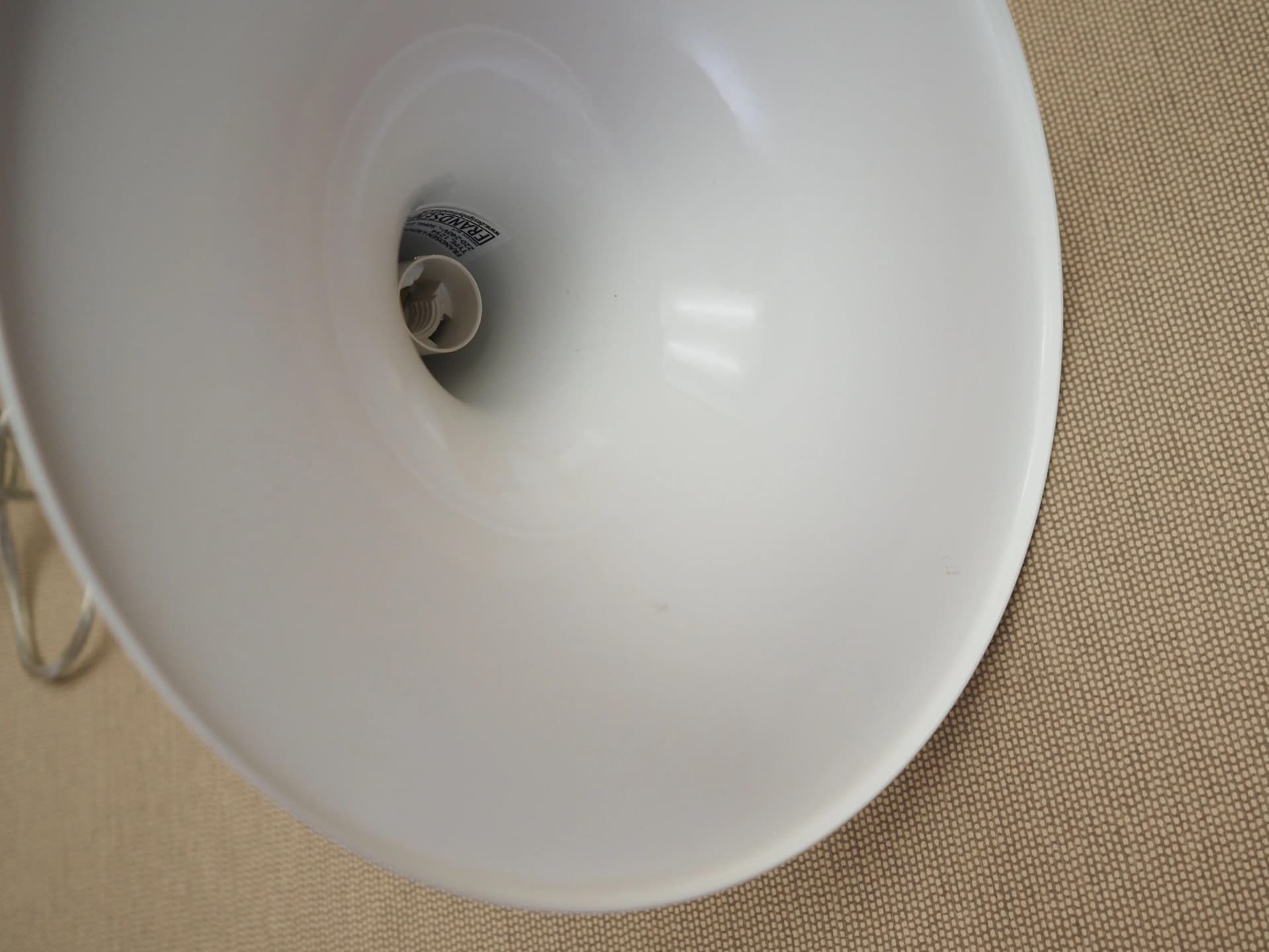 Pendant lamp, white metal, Frandsen, Denmark, 1970s - 22424