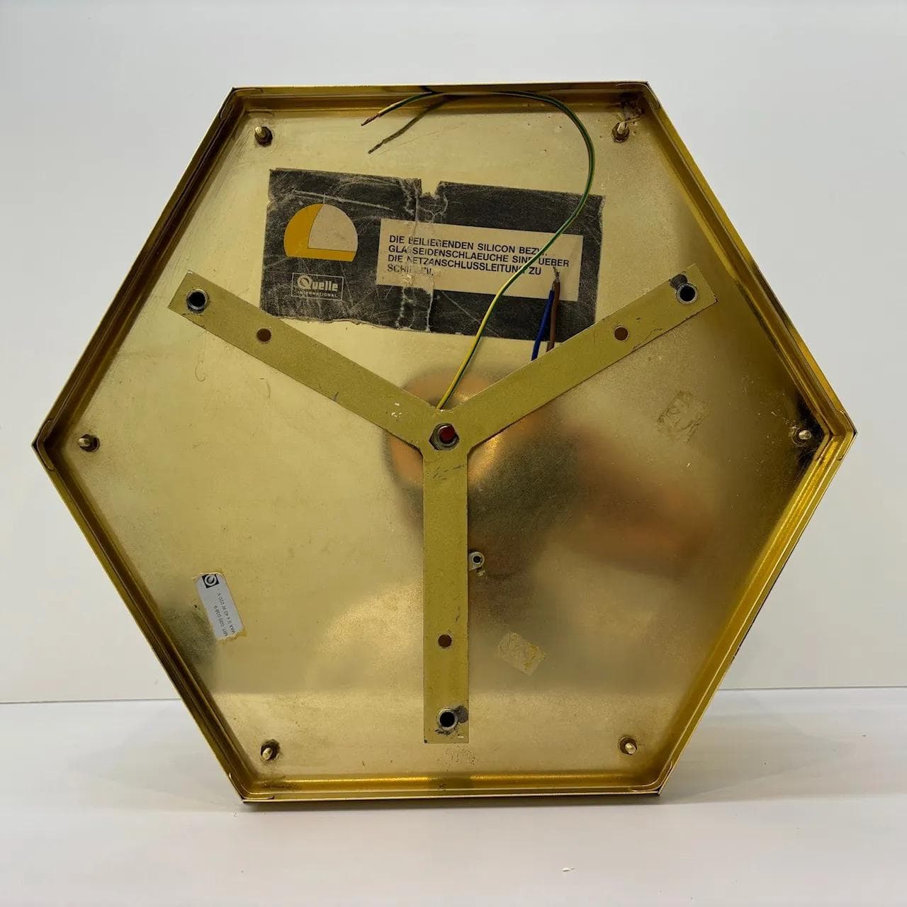 Gilded Art Deco Ceiling Lamp, Quelle, Germany, 1980s - 22483