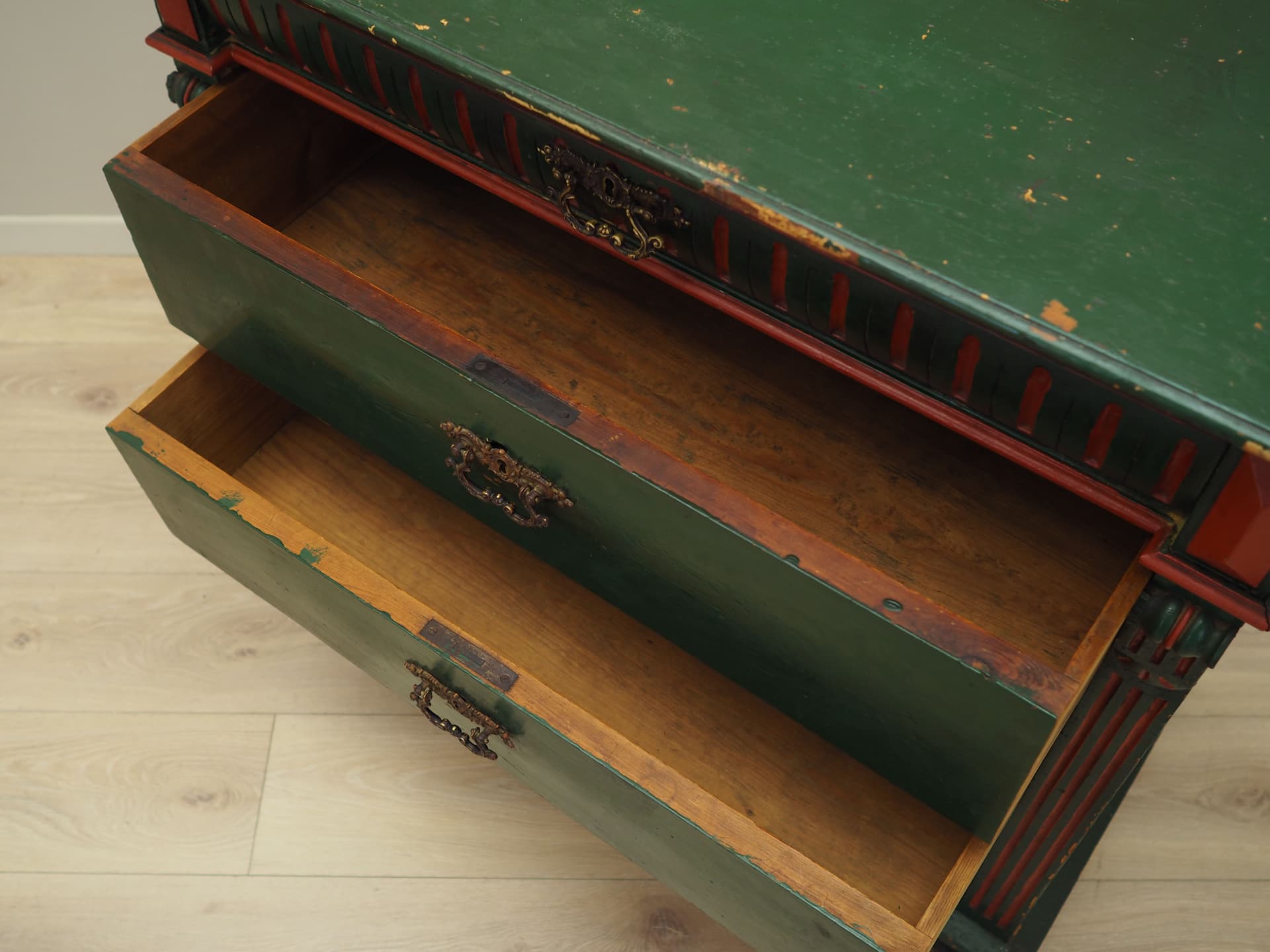 Komoda, zielona, sosna, Dania, lata 50. - 66518